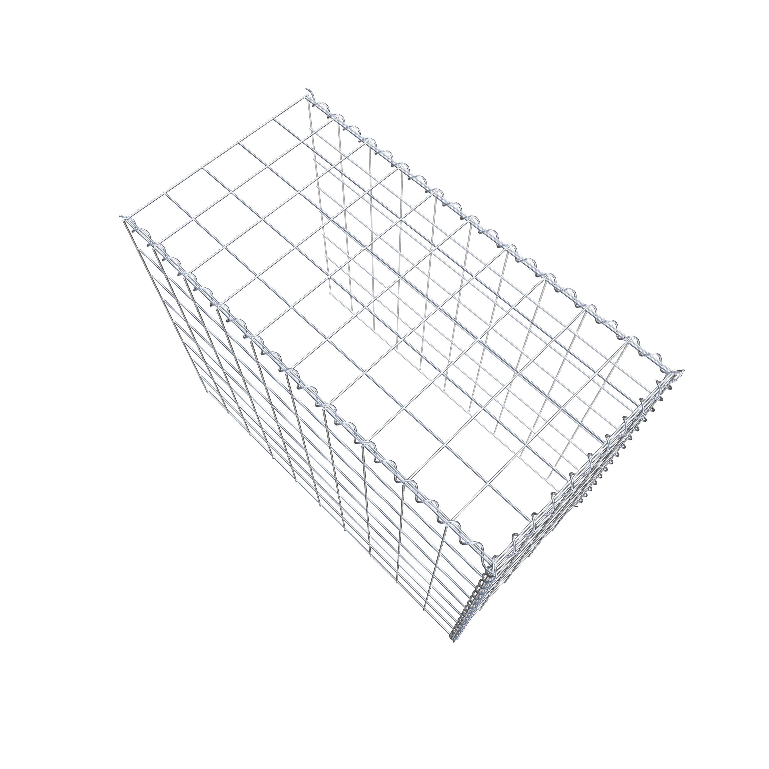 Grown-on gabion type 4 100 cm x 80 cm x 50 cm (L x H x D), mesh size 10 cm x 10 cm, spiral