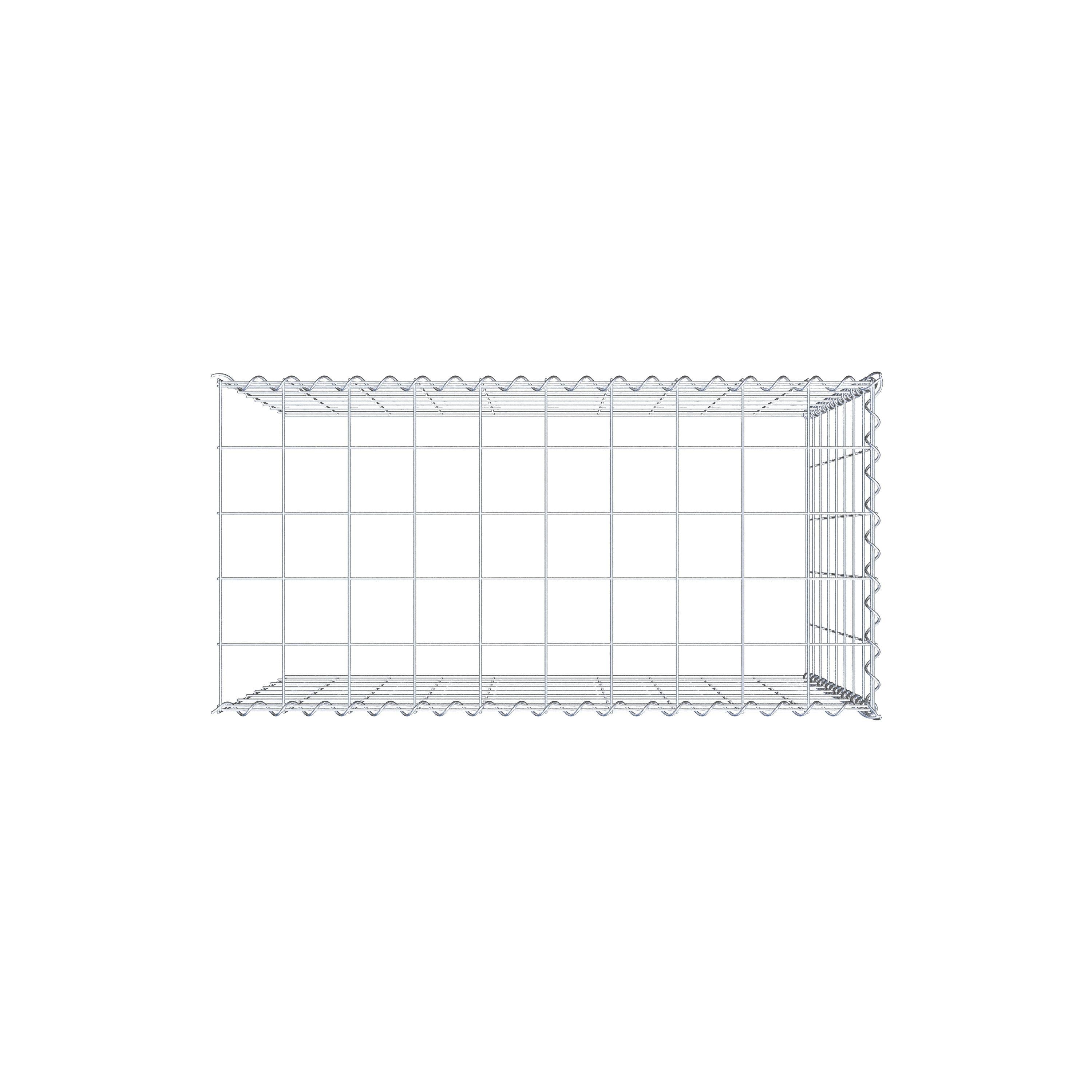 Grown-on gabion type 4 100 cm x 80 cm x 50 cm (L x H x D), mesh size 10 cm x 10 cm, spiral