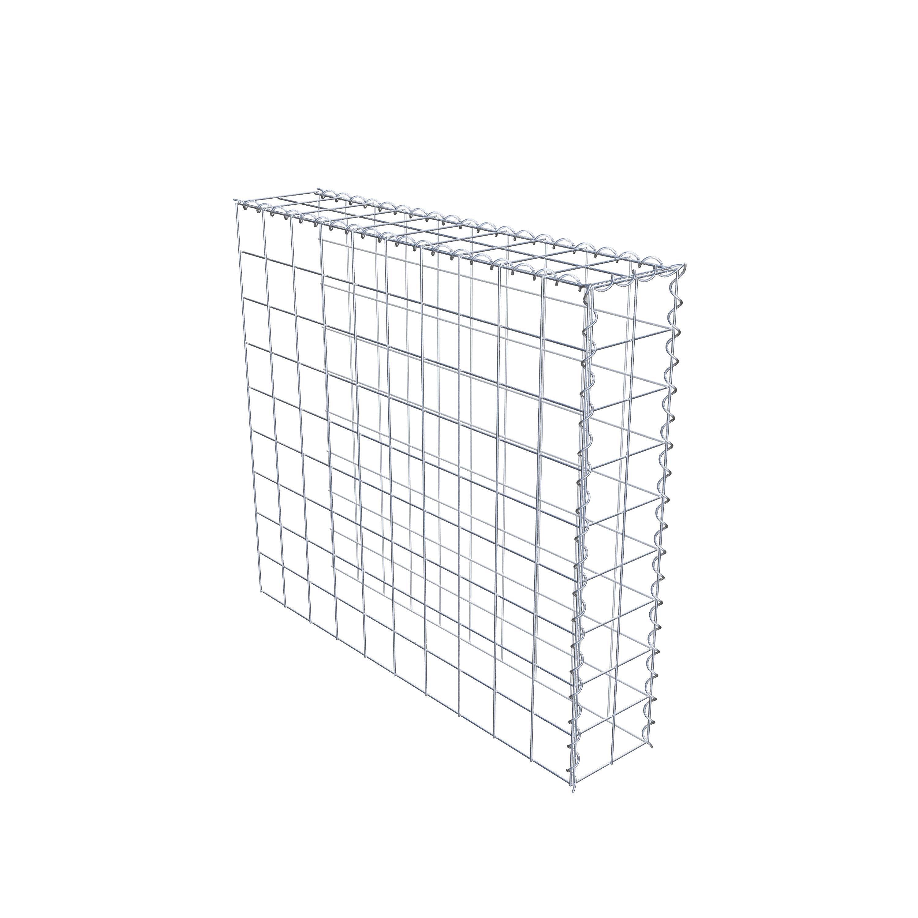 Grown-on gabion type 4 100 cm x 90 cm x 20 cm (L x H x D), mesh size 10 cm x 10 cm, spiral