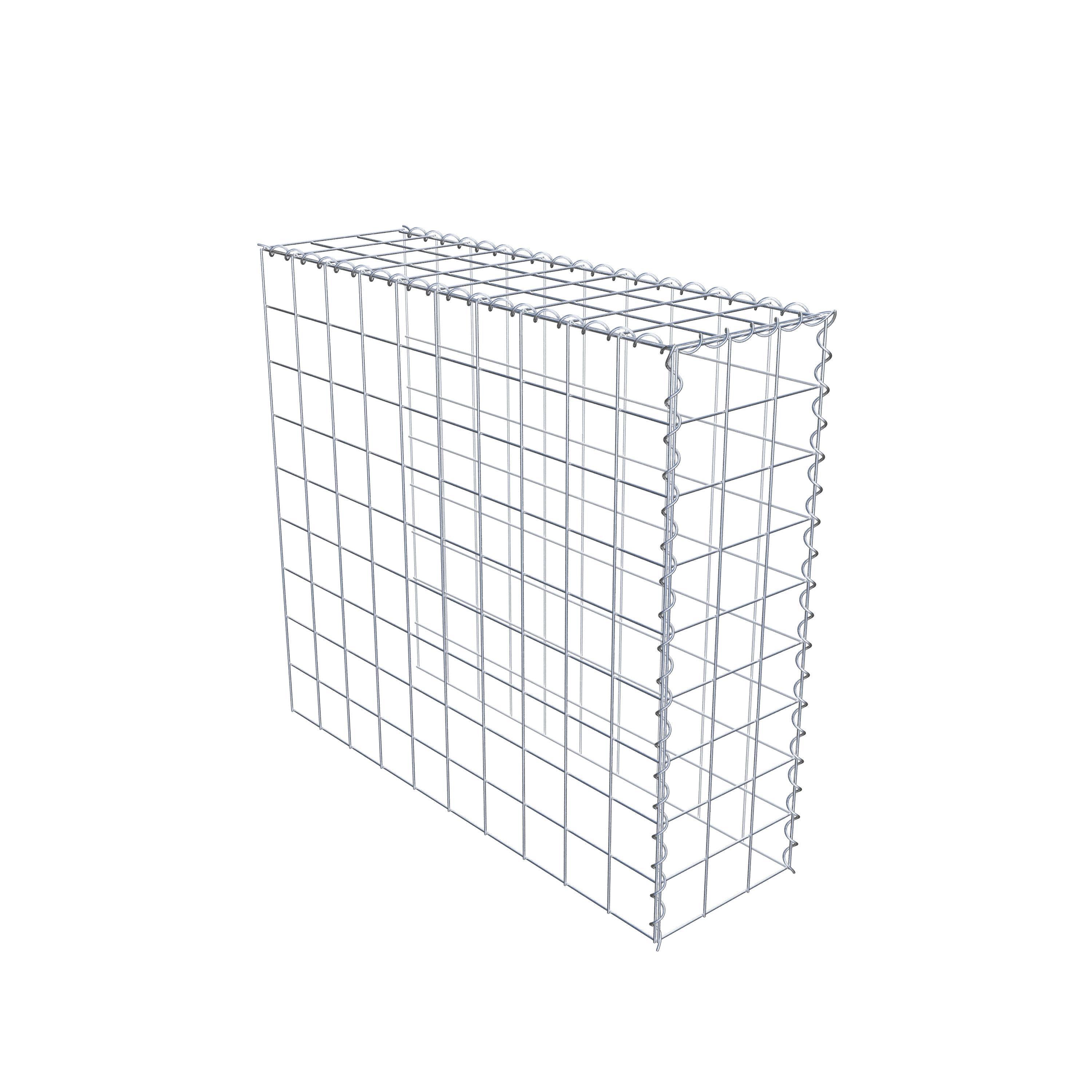 Grown-on gabion type 4 100 cm x 90 cm x 30 cm (L x H x D), mesh size 10 cm x 10 cm, spiral