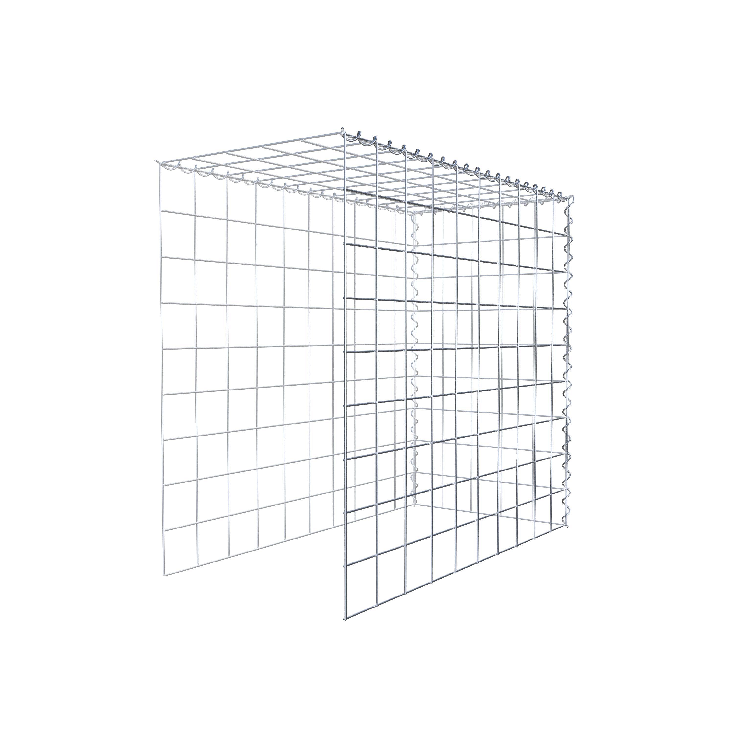 Grown-on gabion type 4 100 cm x 90 cm x 50 cm (L x H x D), mesh size 10 cm x 10 cm, spiral