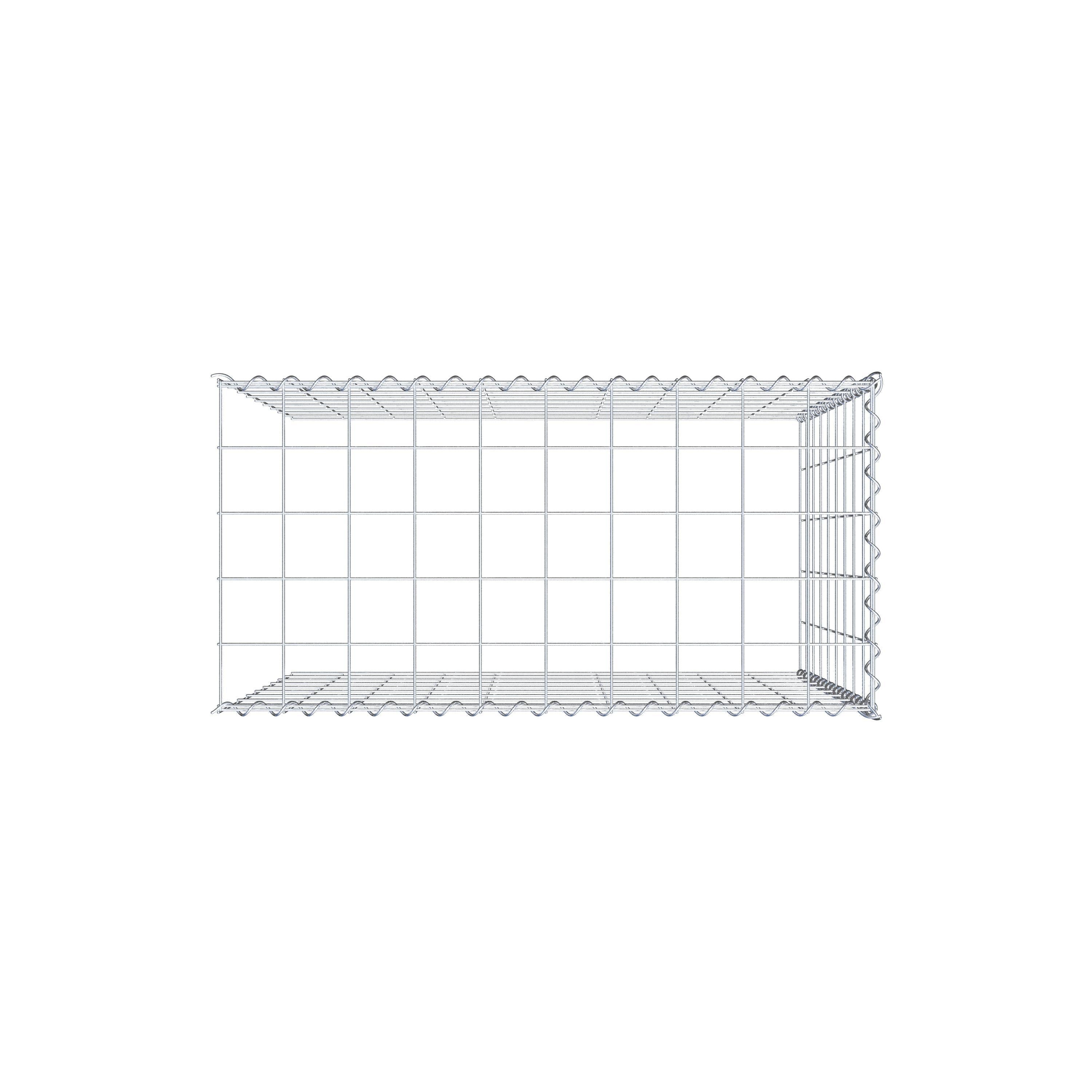 Grown-on gabion type 4 100 cm x 90 cm x 50 cm (L x H x D), mesh size 10 cm x 10 cm, spiral