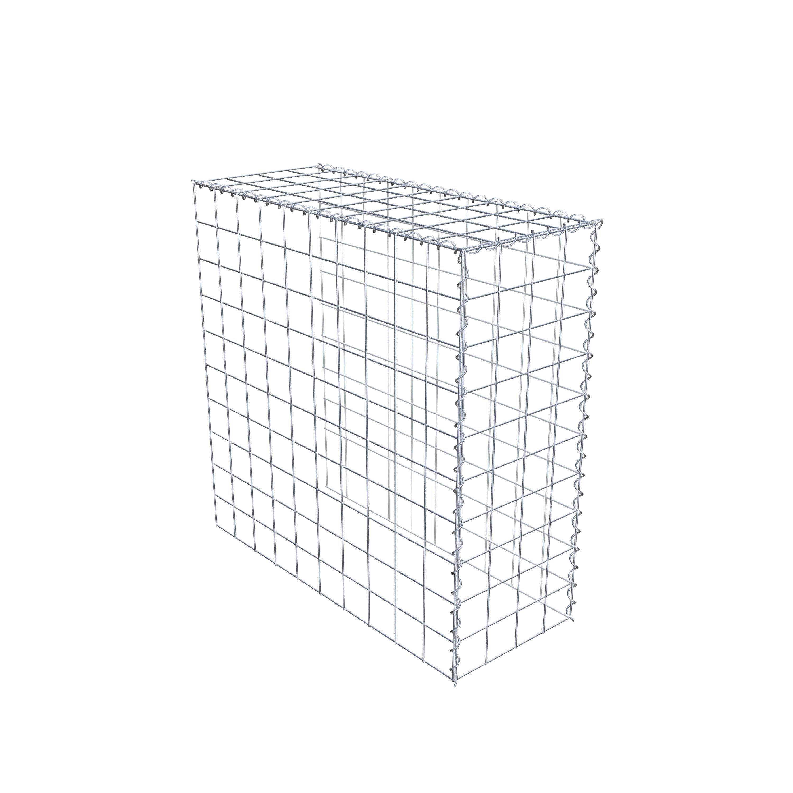 Grown-on gabion type 4 100 cm x 100 cm x 40 cm (L x H x D), mesh size 10 cm x 10 cm, spiral