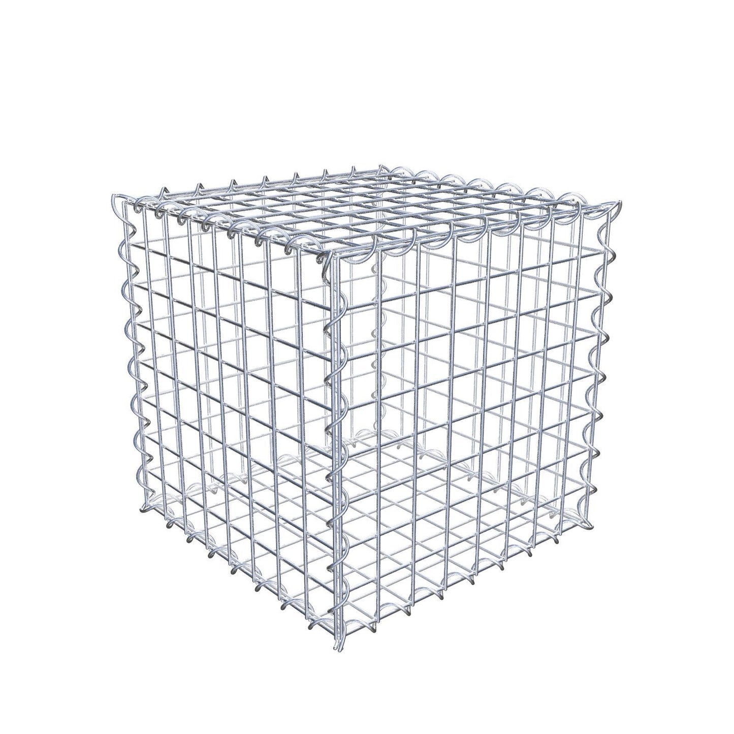 Gabion 40 cm x 40 cm x 40 cm (L x H x D), maskstorlek 5 cm x 5 cm, spiral