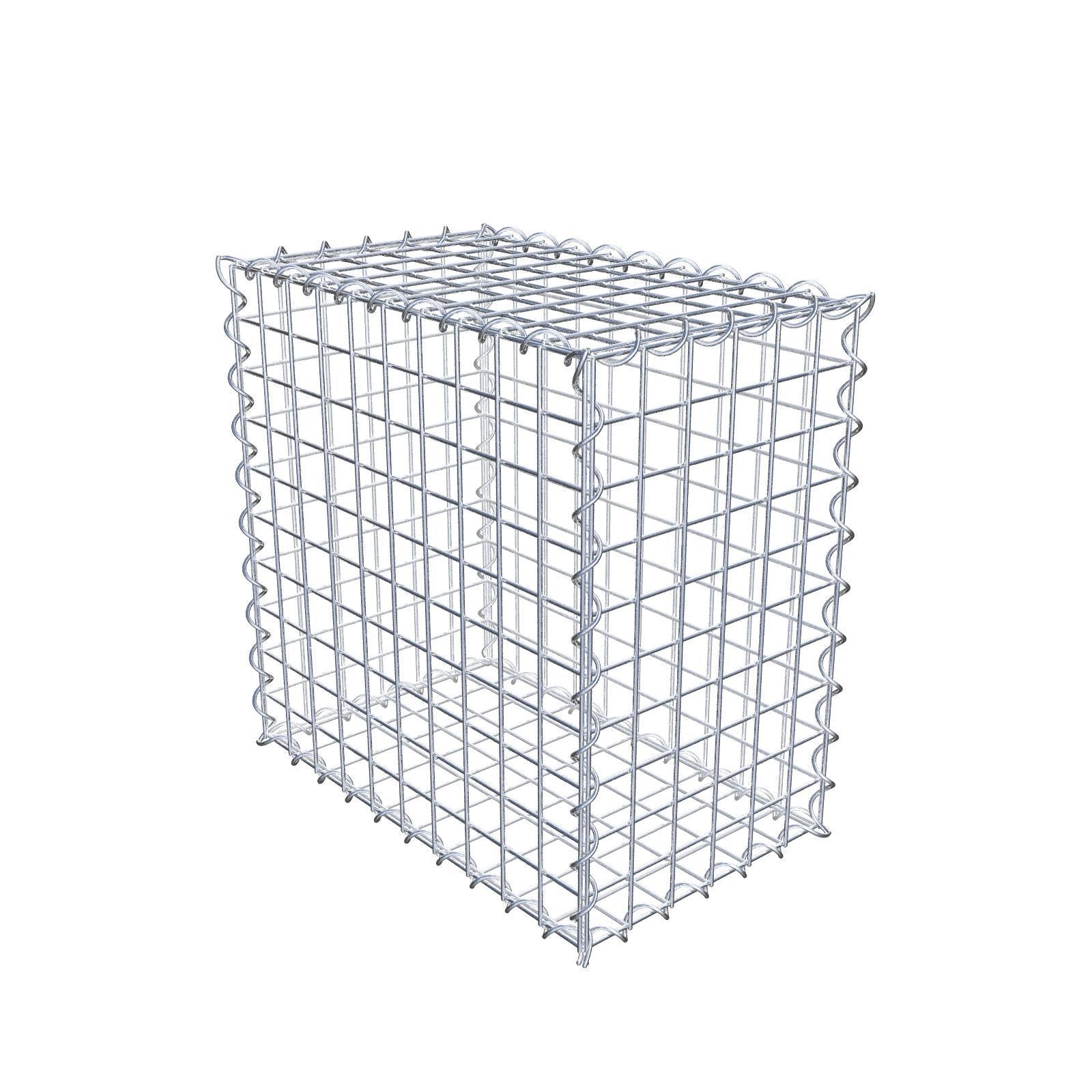 Gabião 50 cm x 50 cm x 30 cm (C x A x P), malhagem 5 cm x 5 cm, espiral