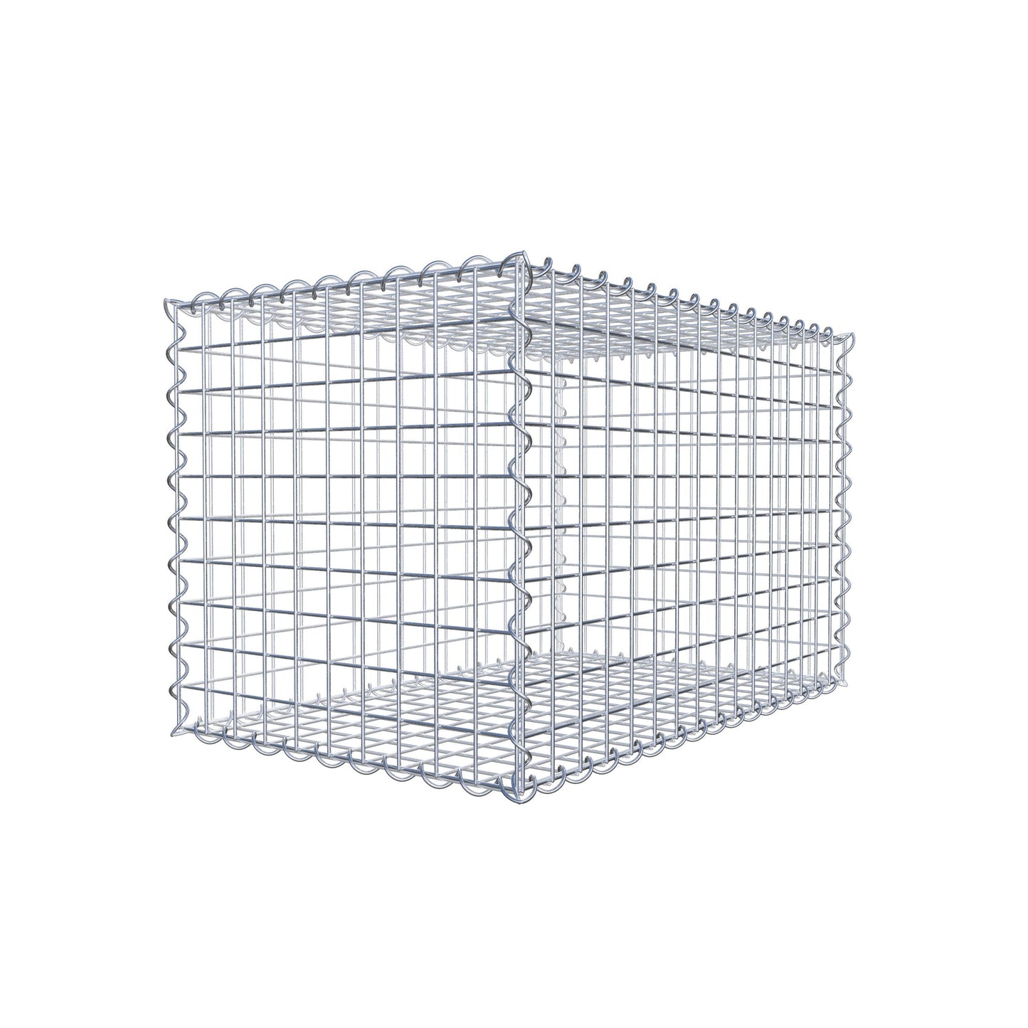 Gabion 80 cm x 50 cm x 50 cm (L x H x D), mesh size 5 cm x 5 cm, spiral