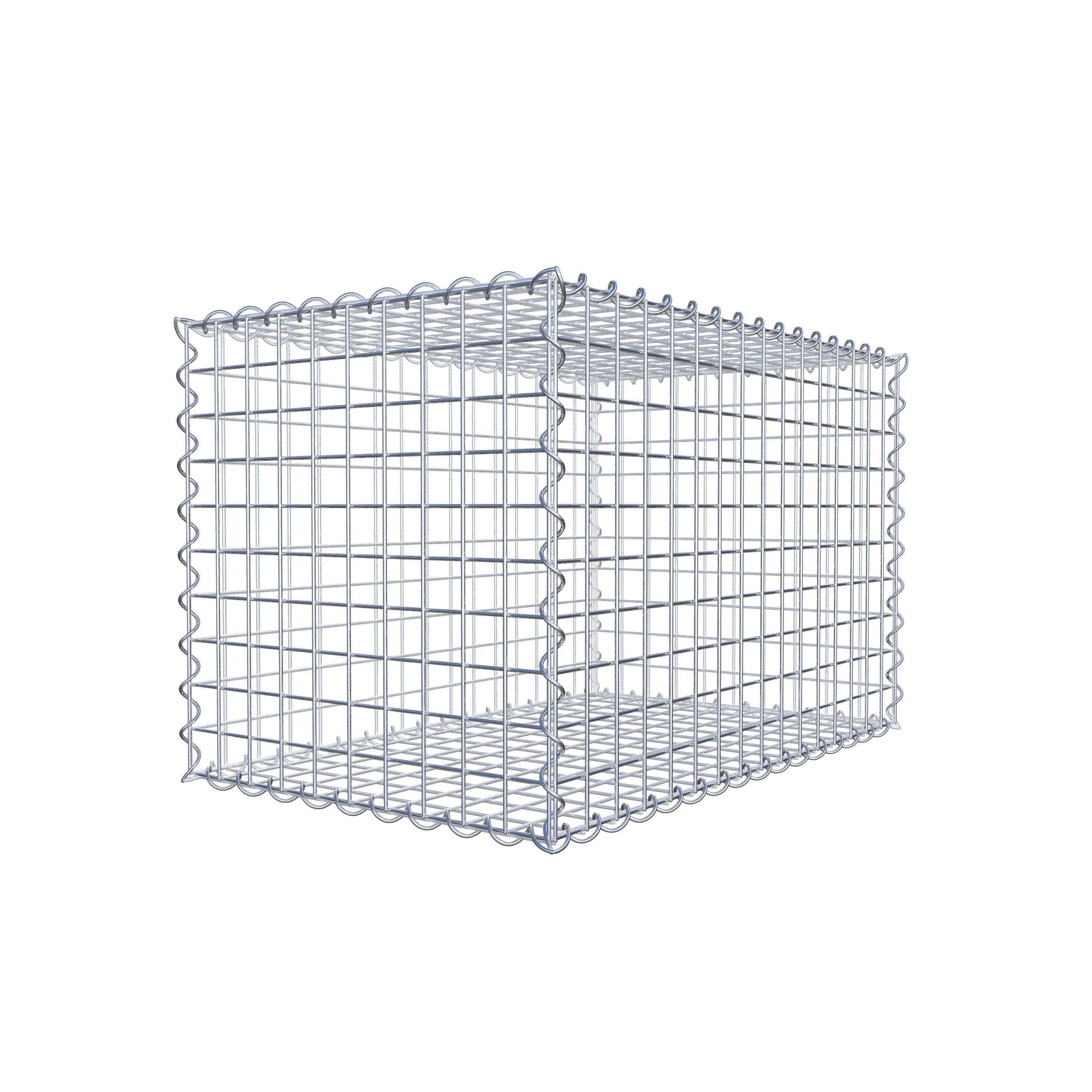 Gabion 80 cm x 50 cm x 50 cm (L x H x D), mesh size 5 cm x 5 cm, spiral