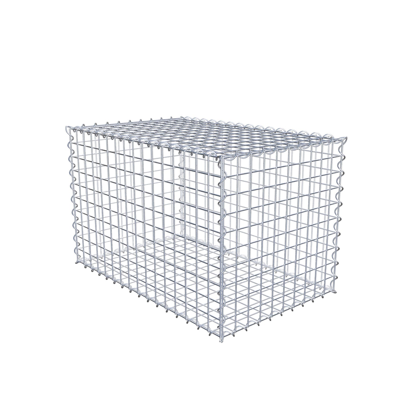 Gabion 80 cm x 50 cm x 50 cm (L x H x D), mesh size 5 cm x 5 cm, spiral
