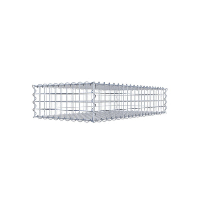 Gabion 100 cm x 20 cm x 50 cm (L x H x D), maskestørrelse 5 cm x 5 cm, spiral
