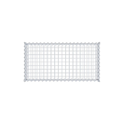 Gabion 100 cm x 20 cm x 50 cm (L x H x D), maskestørrelse 5 cm x 5 cm, spiral