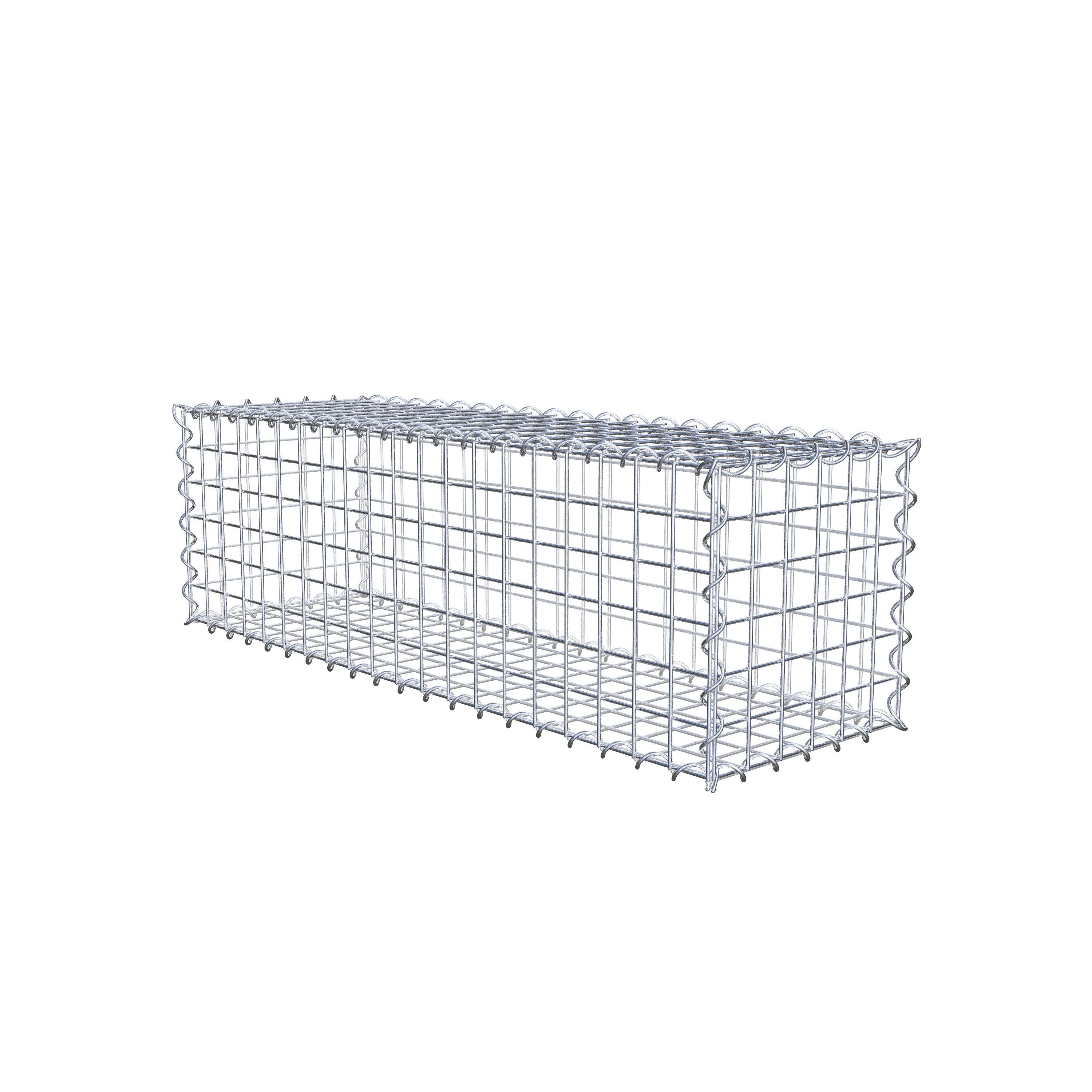 Gabion 100 cm x 30 cm x 30 cm (L x H x D), mesh size 5 cm x 5 cm, spiral