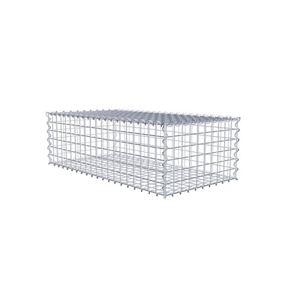 Gabbione 100 cm x 30 cm x 50 cm (L x H x P), maglia 5 cm x 5 cm, spirale