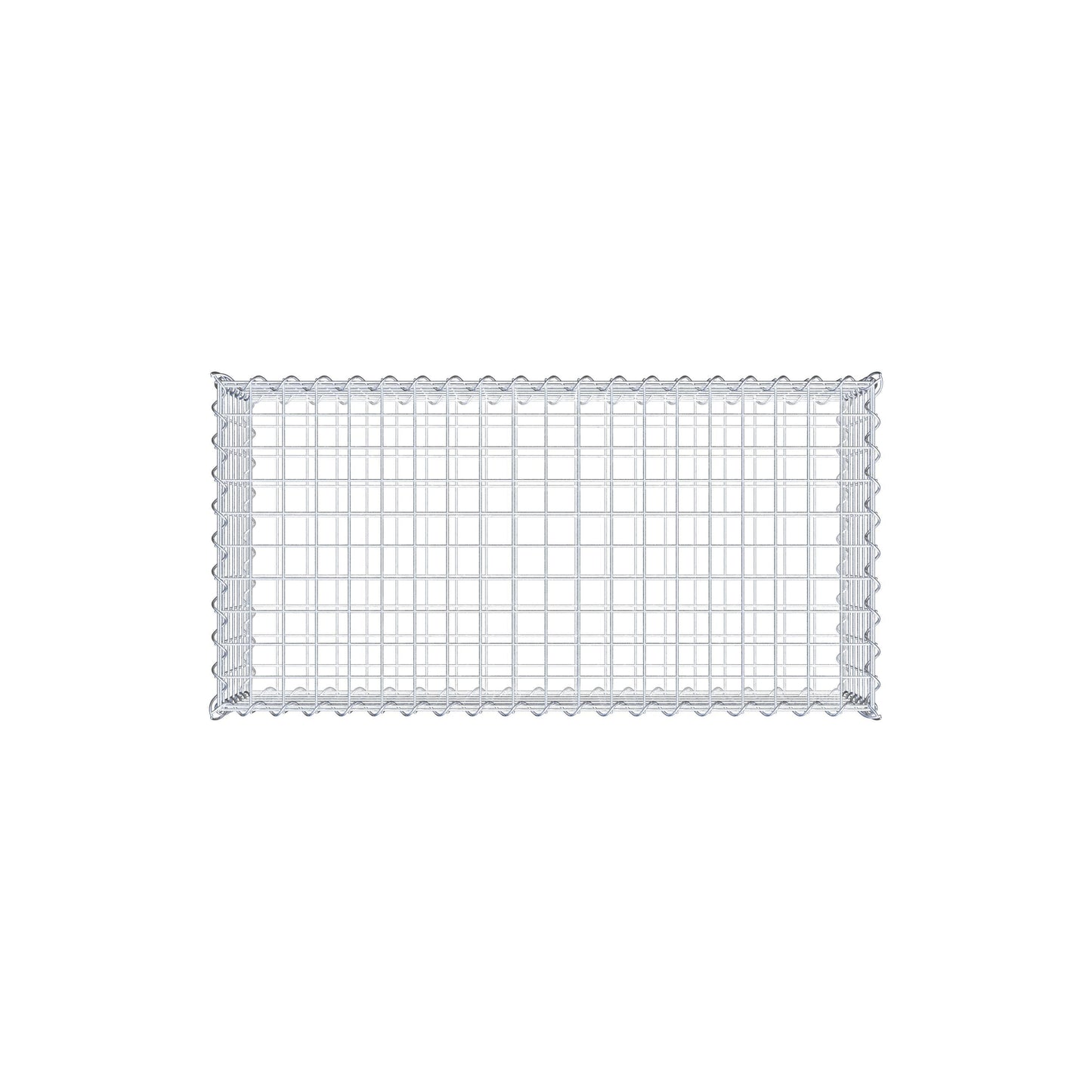 Gabbione 100 cm x 30 cm x 50 cm (L x H x P), maglia 5 cm x 5 cm, spirale