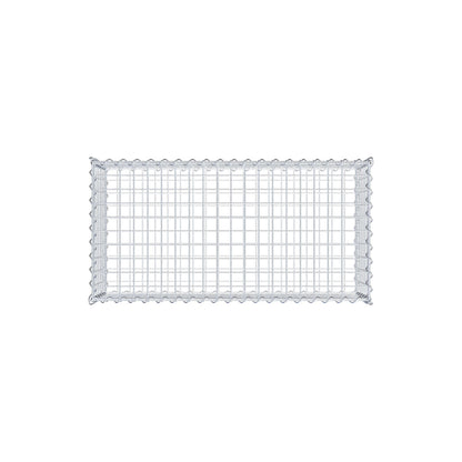 Gabbione 100 cm x 30 cm x 50 cm (L x H x P), maglia 5 cm x 5 cm, spirale
