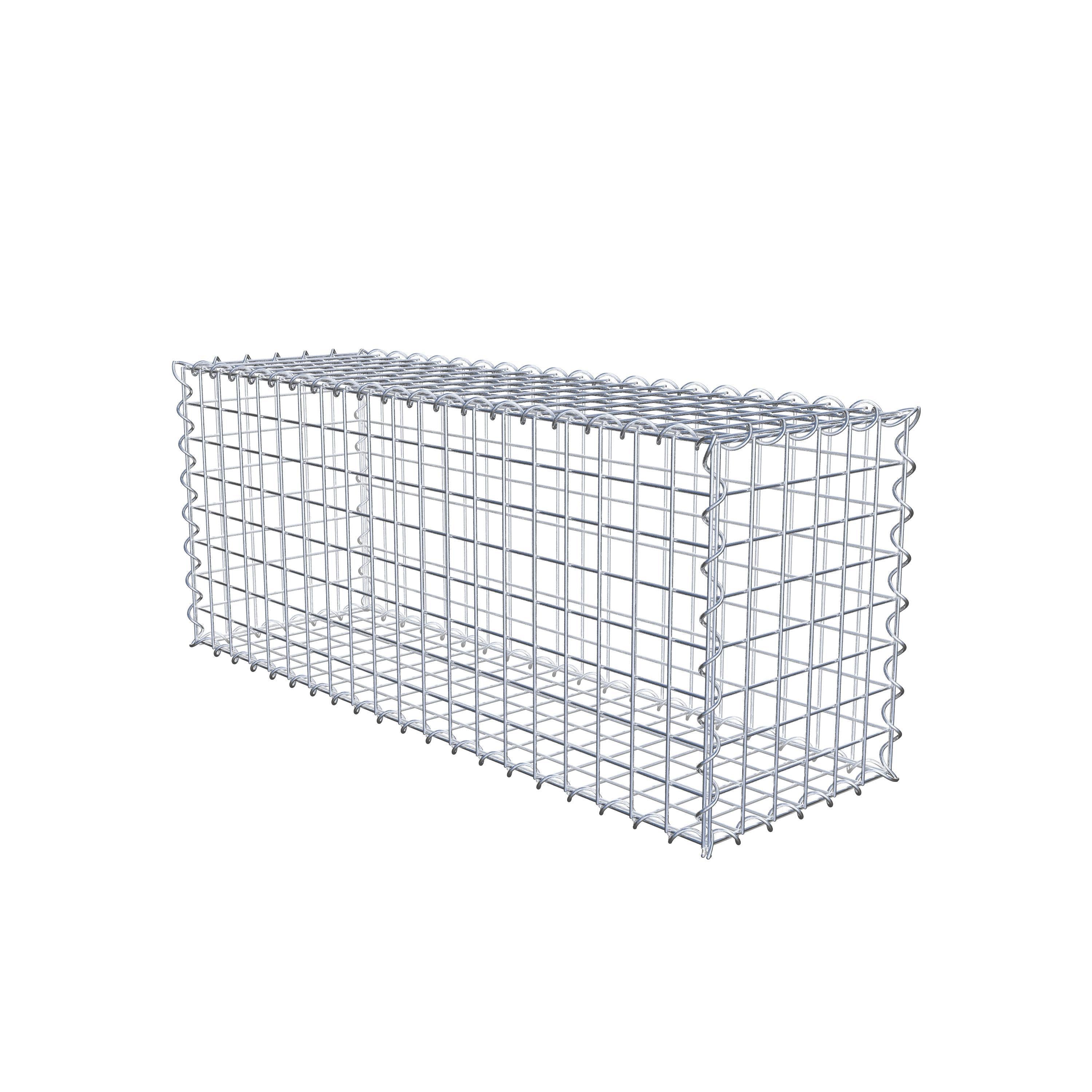 Gabion 100 cm x 40 cm x 30 cm (L x H x D), mesh size 5 cm x 5 cm, spiral