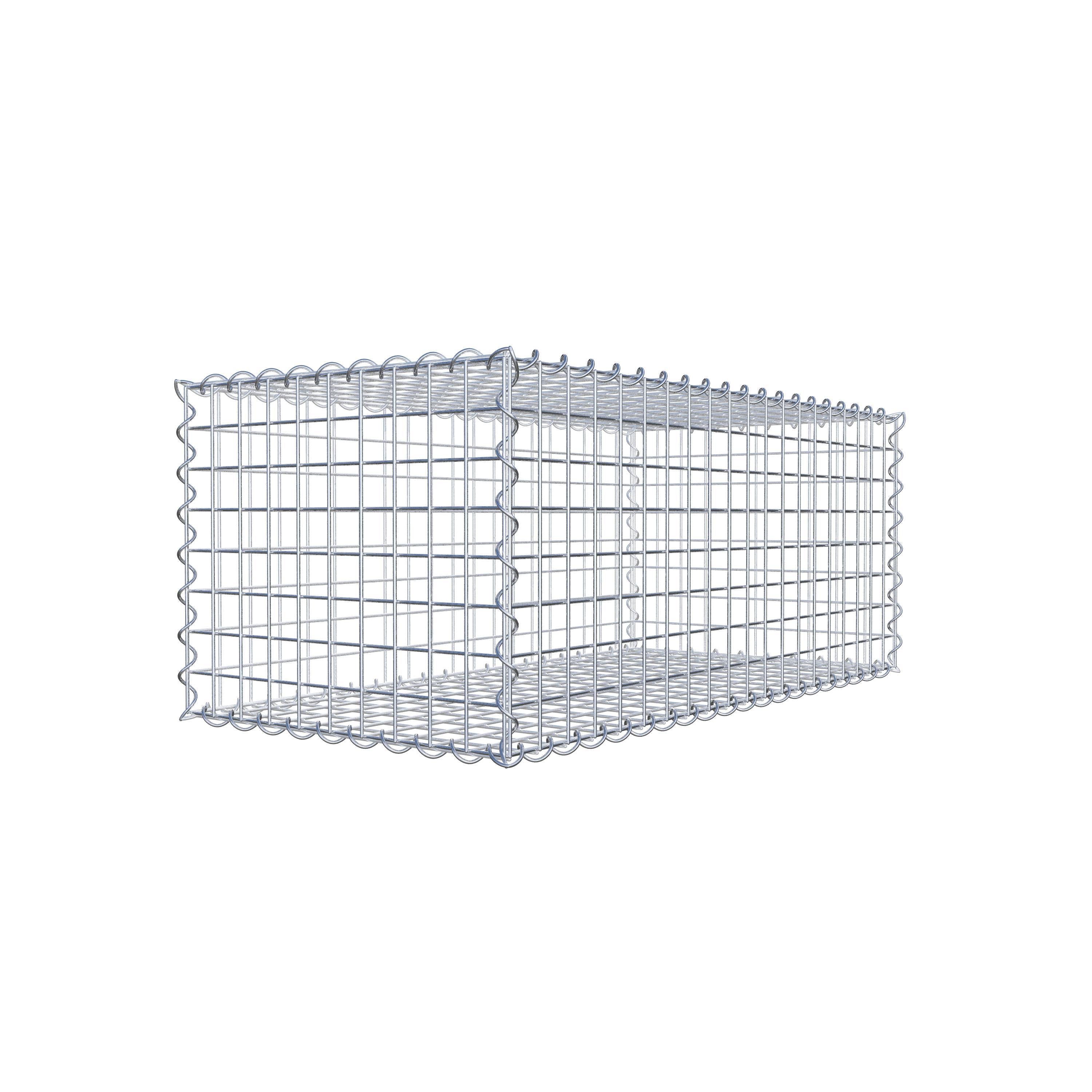 Gabion 100 cm x 40 cm x 50 cm (L x H x D), mesh size 5 cm x 5 cm, spiral