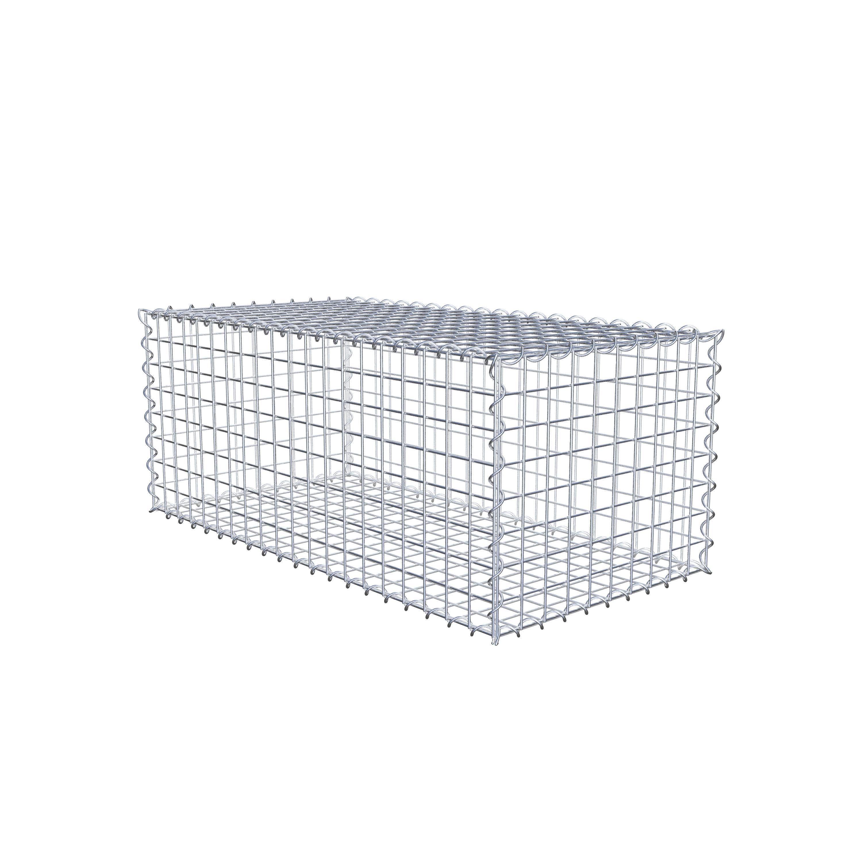 Gabion 100 cm x 40 cm x 50 cm (L x H x D), maskstorlek 5 cm x 5 cm, spiral