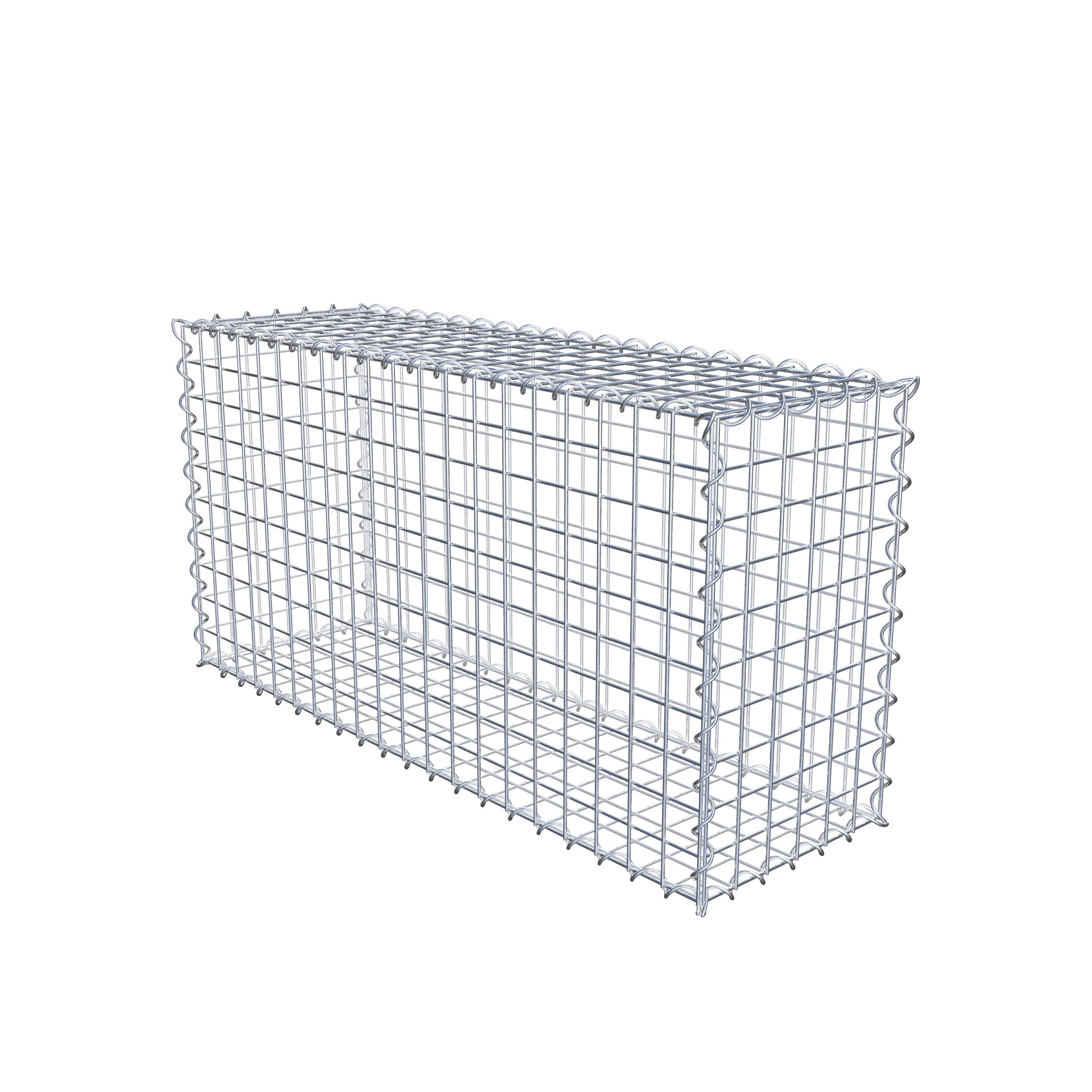 Gabion 100 cm x 50 cm x 30 cm (L x H x D), mesh size 5 cm x 5 cm, spiral