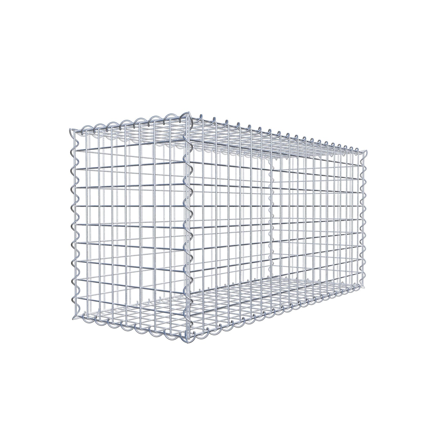 Gabion 100 cm x 50 cm x 40 cm (L x H x D), mesh size 5 cm x 5 cm, spiral