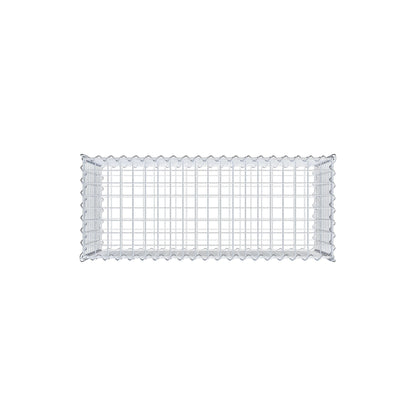 Gabion 100 cm x 50 cm x 40 cm (L x H x D), mesh size 5 cm x 5 cm, spiral