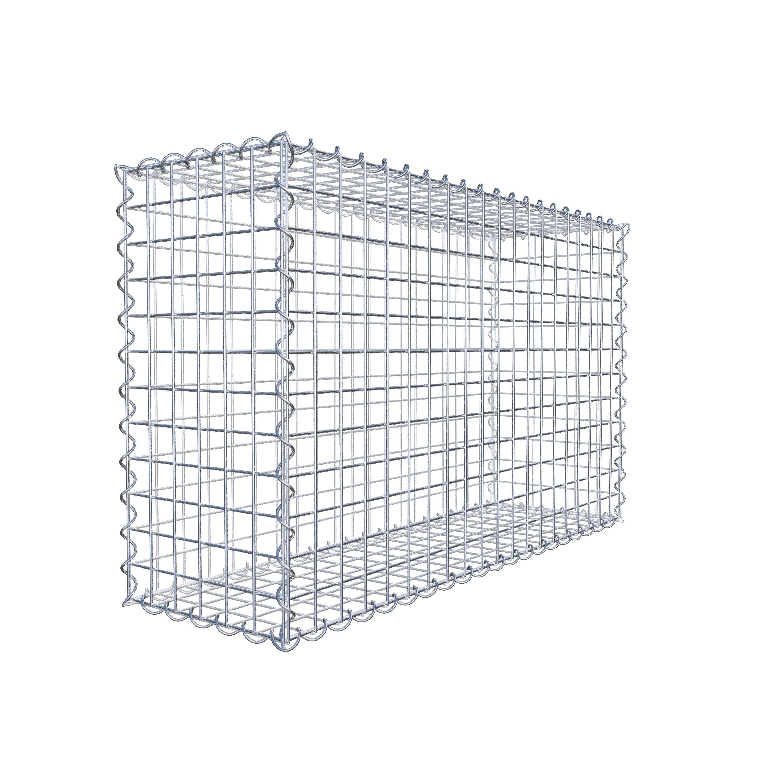 Gabion 100 cm x 60 cm x 30 cm (L x H x D), maskstorlek 5 cm x 5 cm, spiral