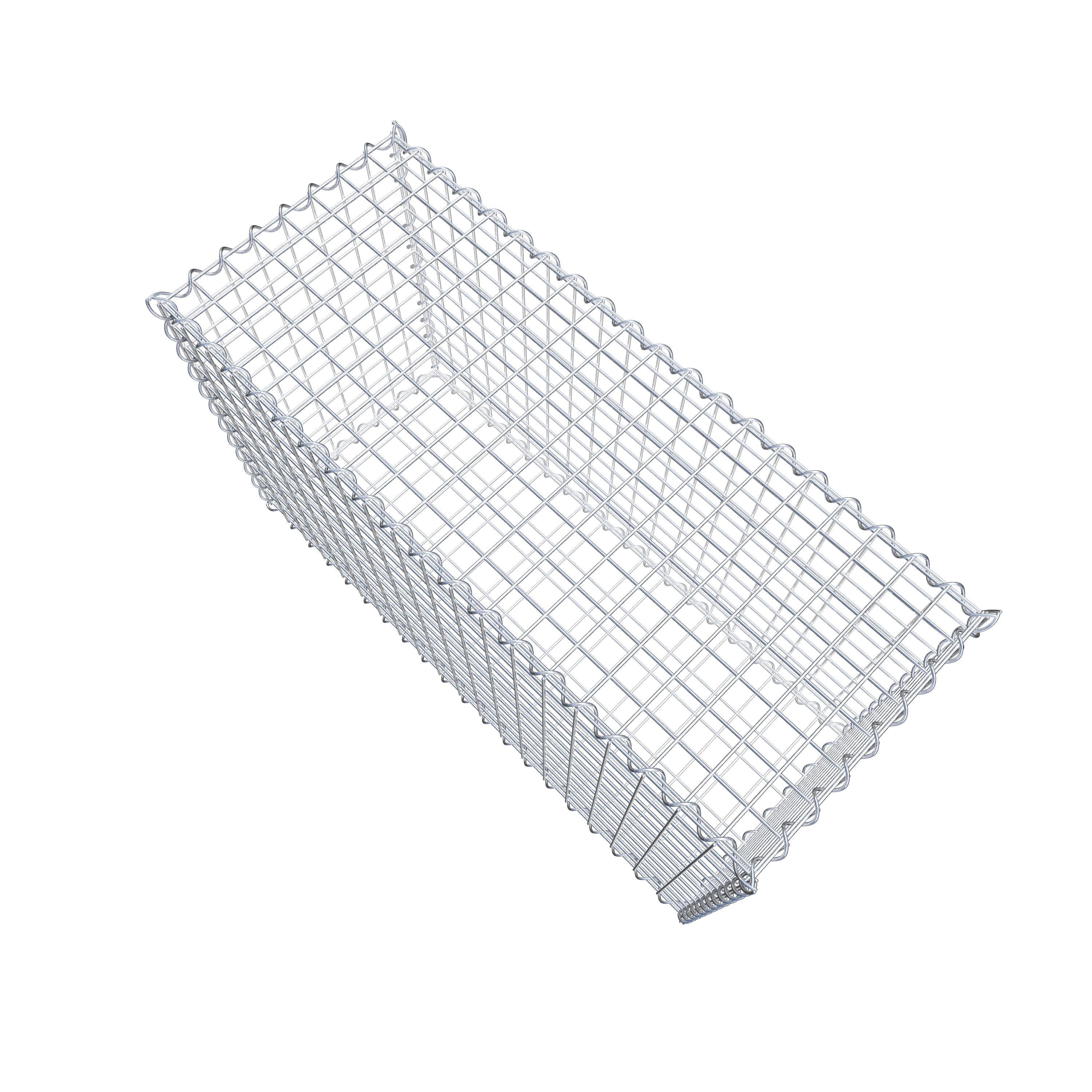 Gabion 100 cm x 60 cm x 40 cm (L x H x D), maskestørrelse 5 cm x 5 cm, spiral