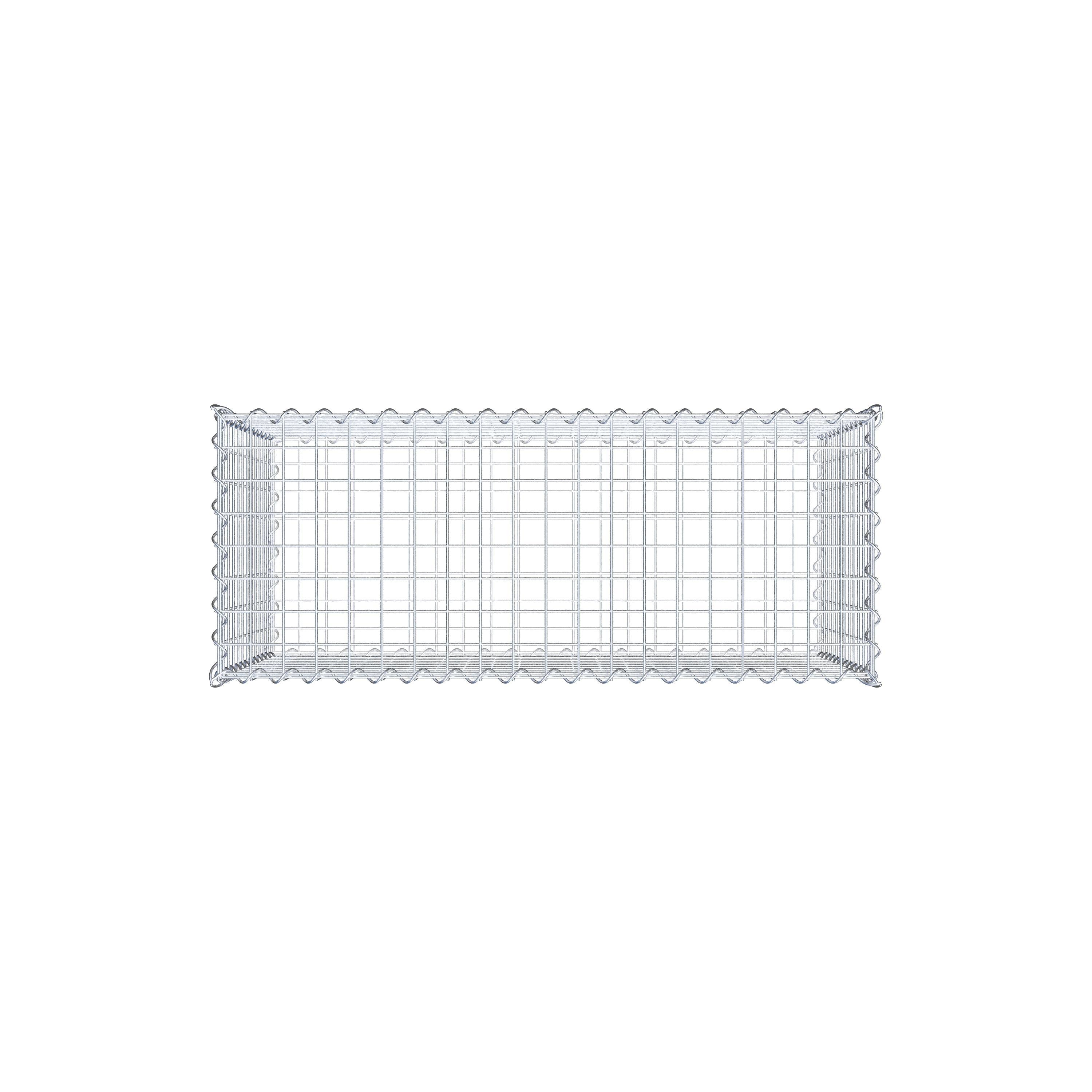 Gabion 100 cm x 60 cm x 40 cm (L x H x D), maskestørrelse 5 cm x 5 cm, spiral