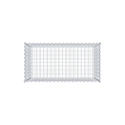 Gavión 100 cm x 60 cm x 50 cm (largo x alto x fondo), malla 5 cm x 5 cm, en espiral