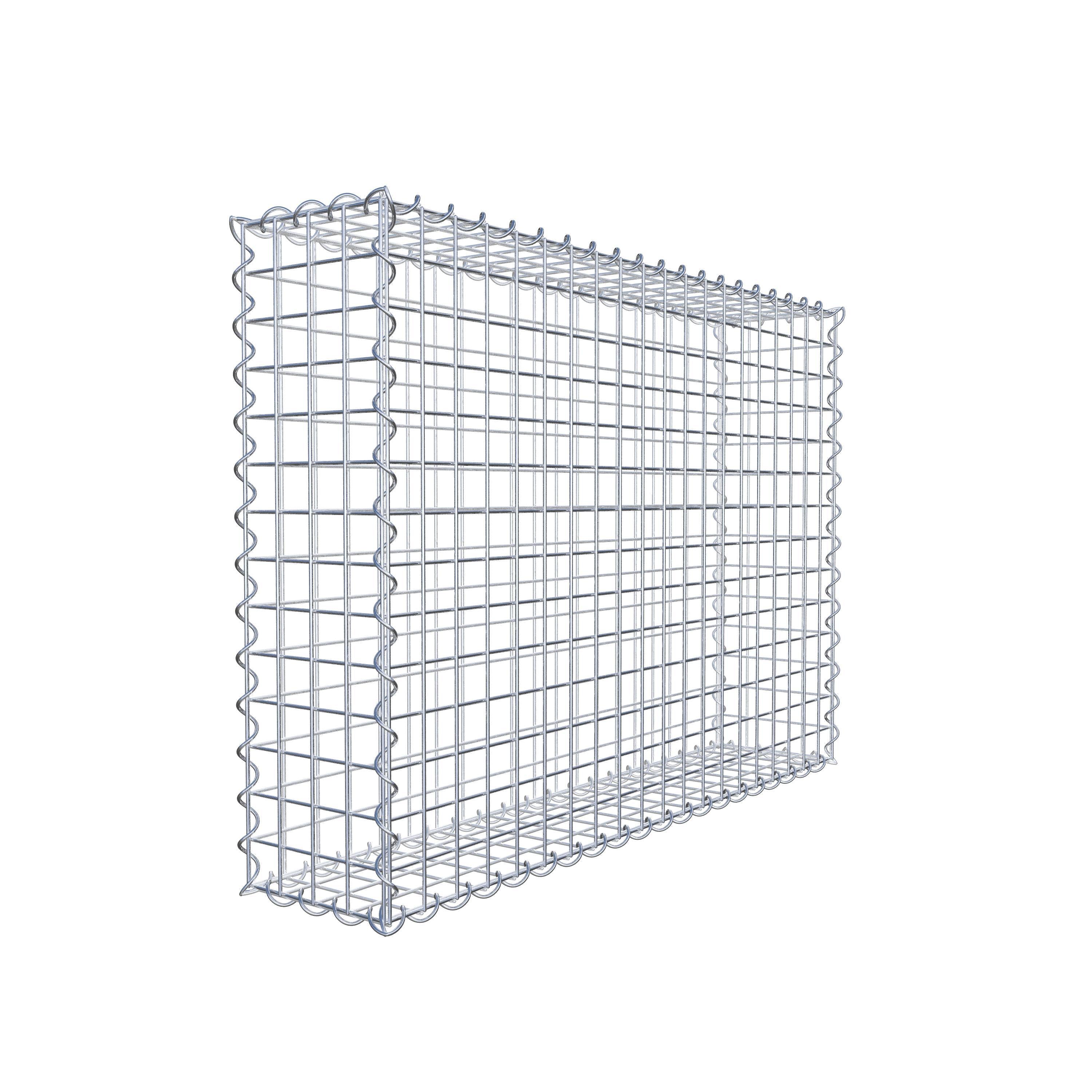 Gabion 100 cm x 70 cm x 20 cm (L x H x D), mesh size 5 cm x 5 cm, spiral