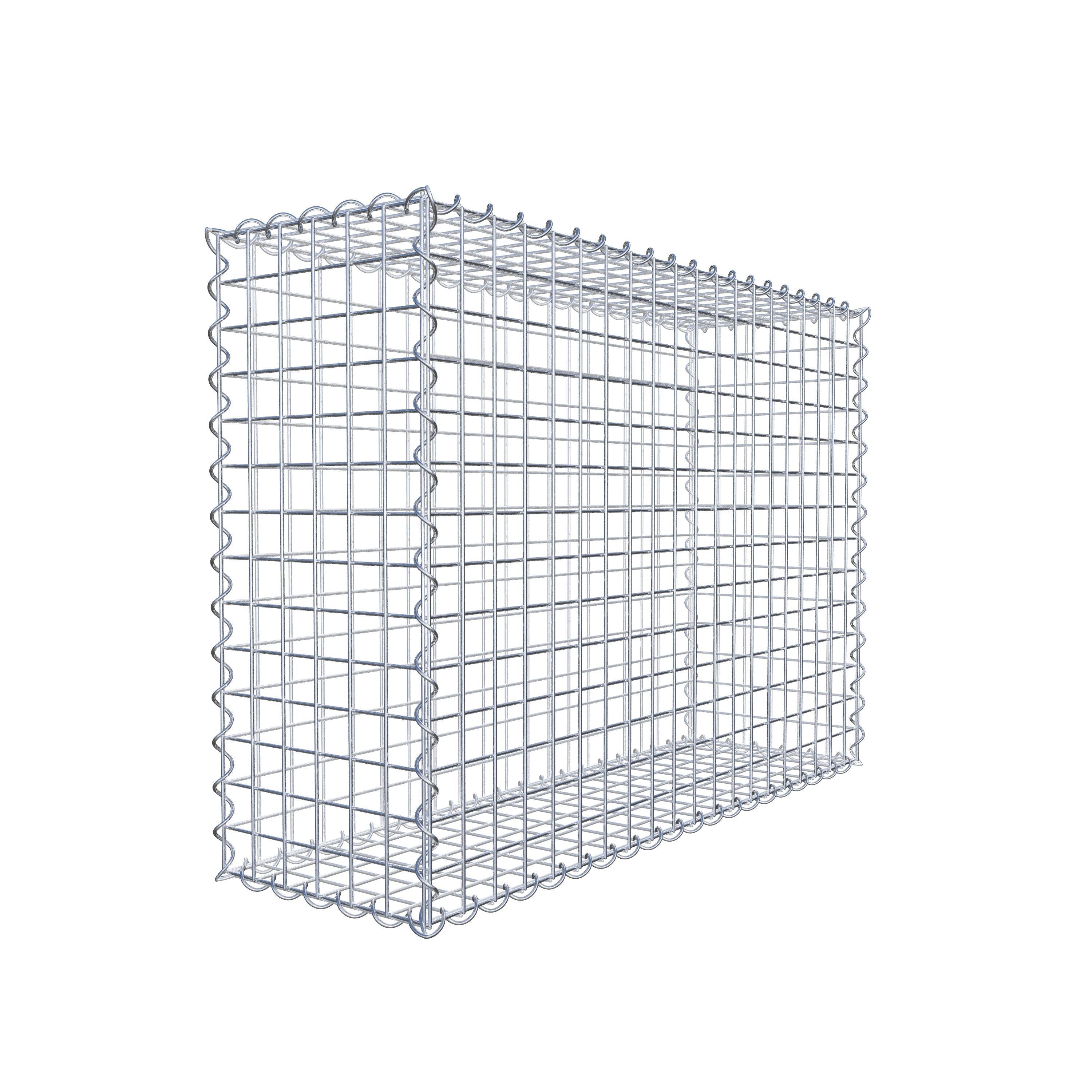 Gabion 100 cm x 70 cm x 30 cm (L x H x D), maskestørrelse 5 cm x 5 cm, spiral