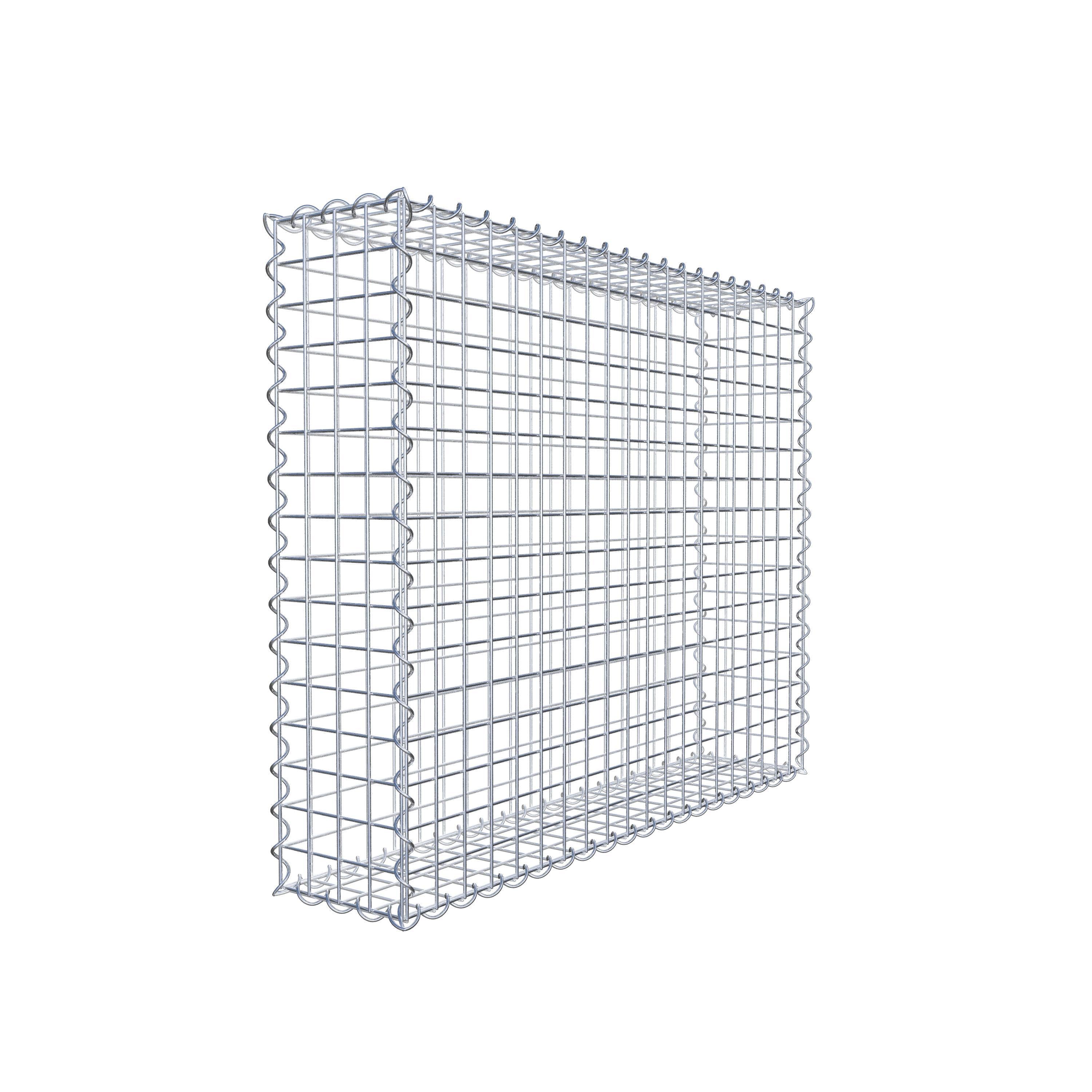 Gabion 100 cm x 80 cm x 20 cm (L x H x D), mesh size 5 cm x 5 cm, spiral