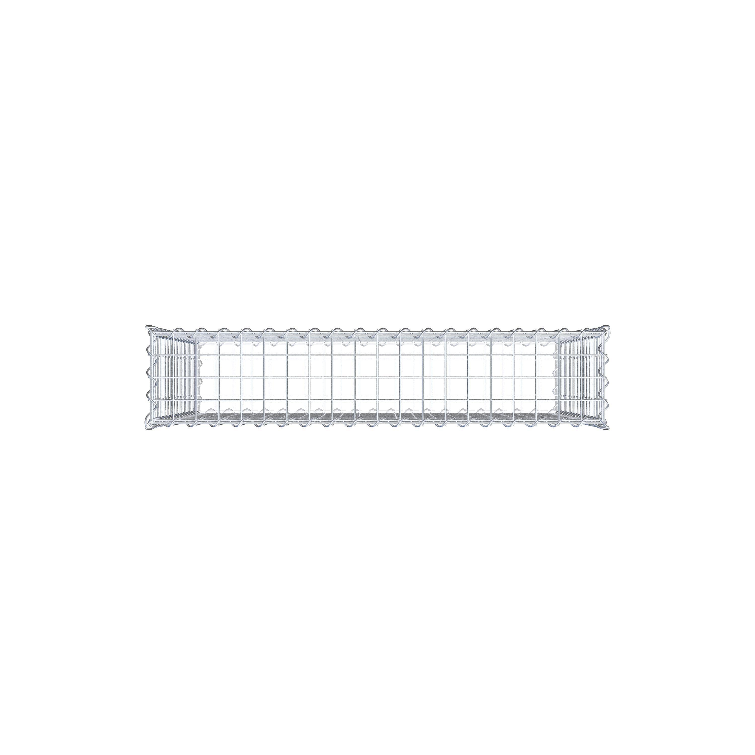 Gabião 100 cm x 80 cm x 20 cm (C x A x P), malhagem 5 cm x 5 cm, espiral