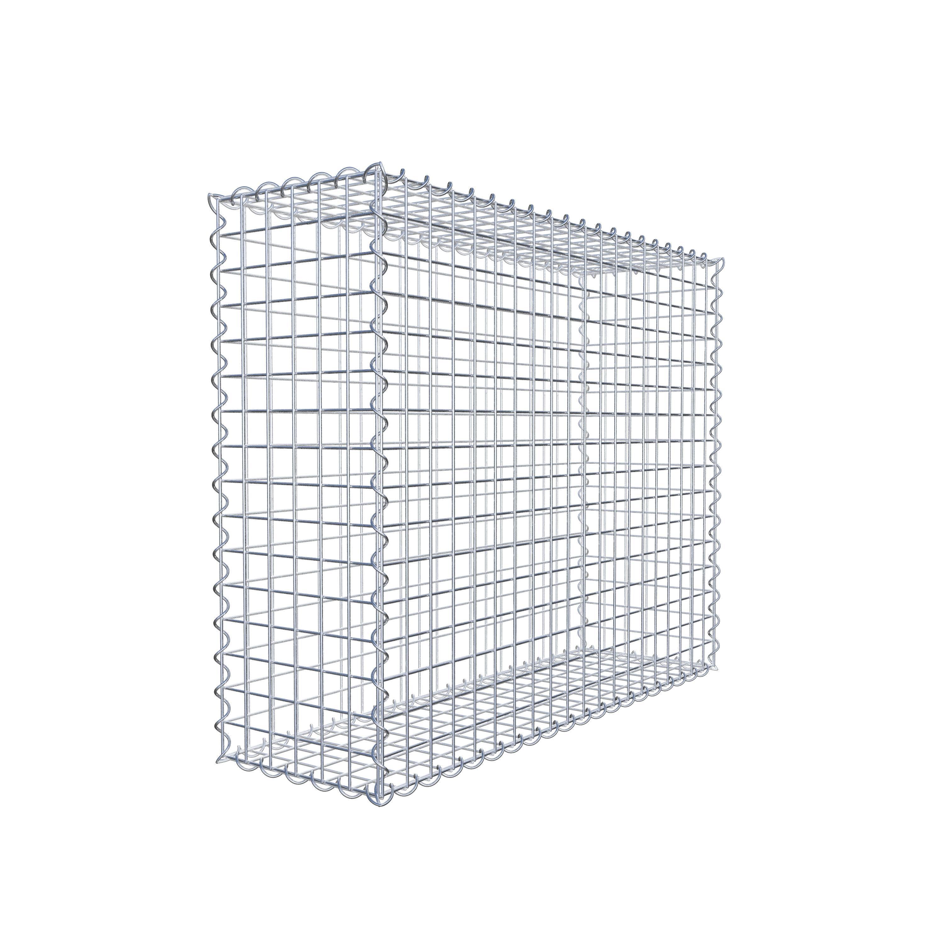 Gabion 100 cm x 80 cm x 30 cm (L x H x D), maskstorlek 5 cm x 5 cm, spiral