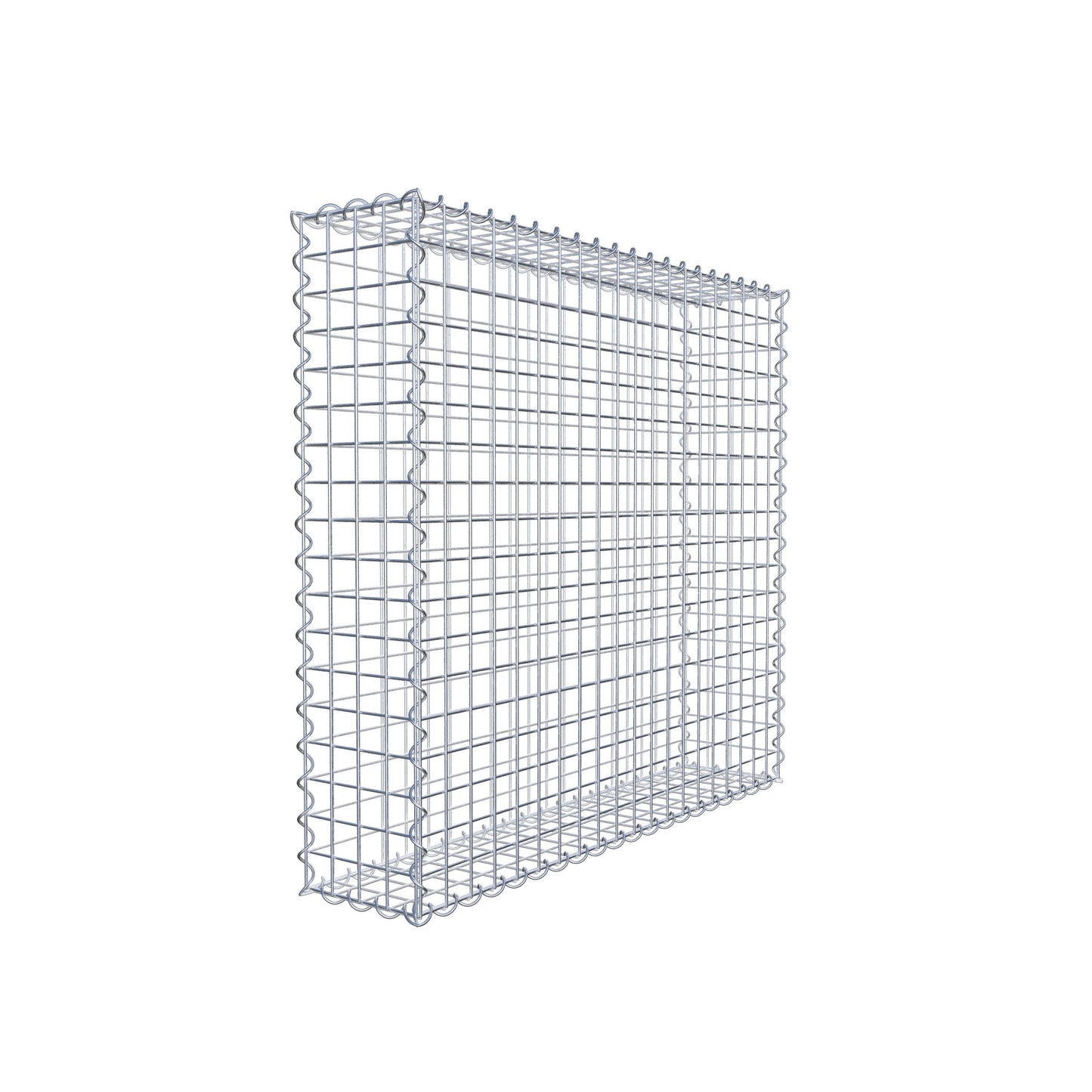 Gabion 100 cm x 90 cm x 20 cm (L x H x D), mesh size 5 cm x 5 cm, spiral