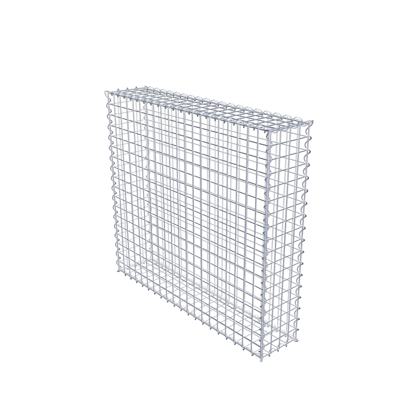 Gabion 100 cm x 90 cm x 20 cm (L x H x D), mesh size 5 cm x 5 cm, spiral