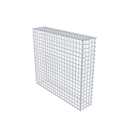 Gabion 100 cm x 90 cm x 20 cm (L x H x D), mesh size 5 cm x 5 cm, spiral