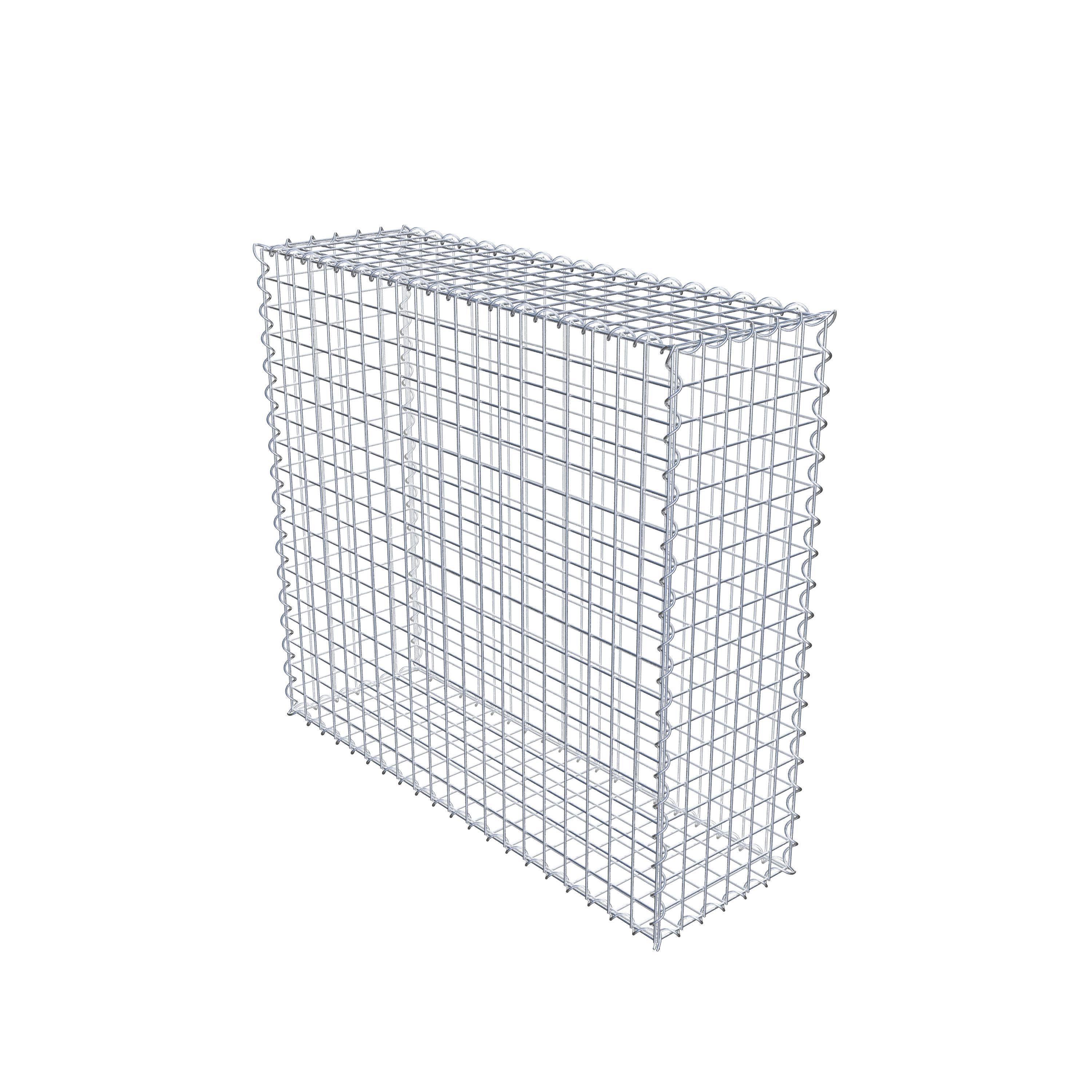 Gabion 100 cm x 90 cm x 30 cm (L x H x D), mesh size 5 cm x 5 cm, spiral