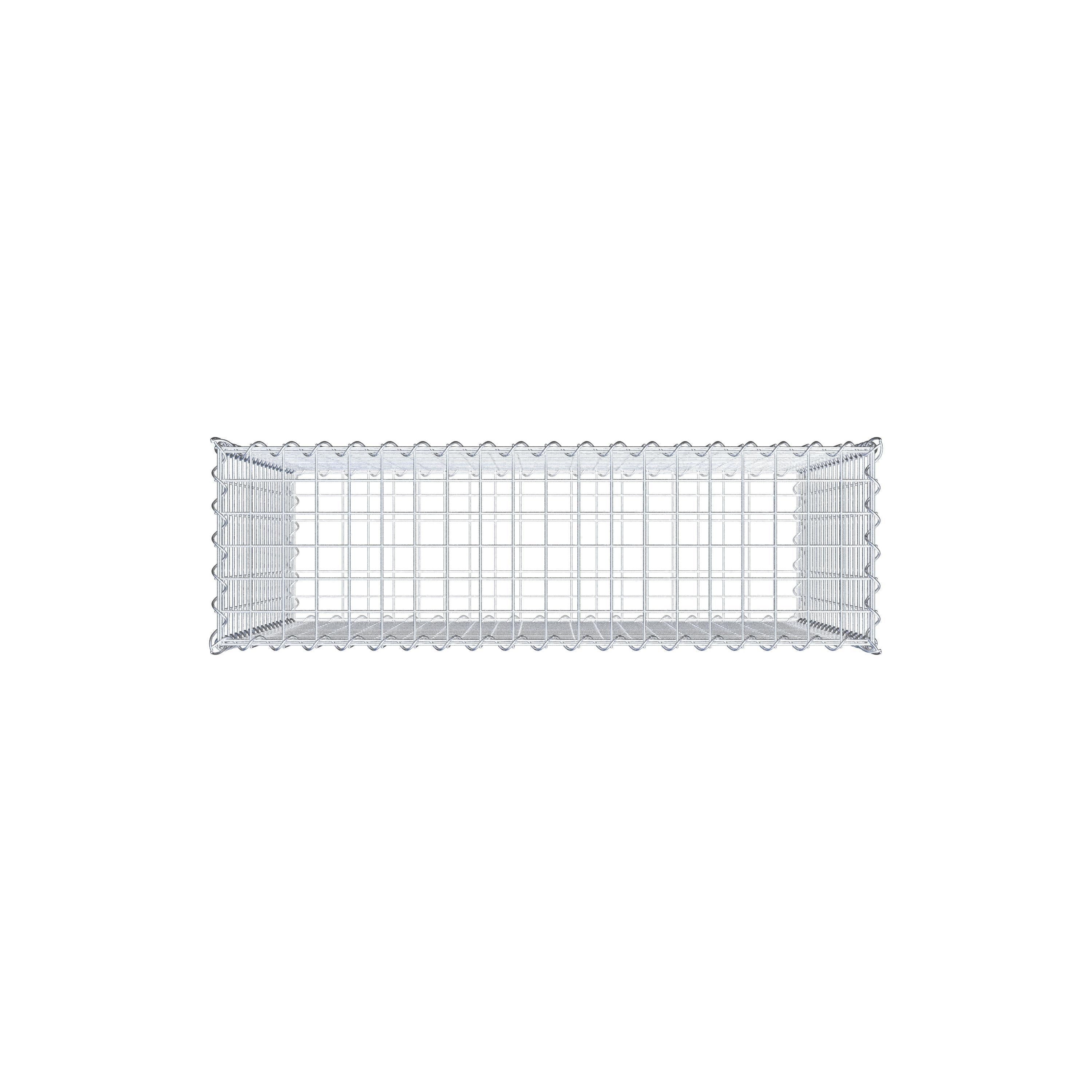 Gabion 100 cm x 90 cm x 30 cm (L x H x D), mesh size 5 cm x 5 cm, spiral