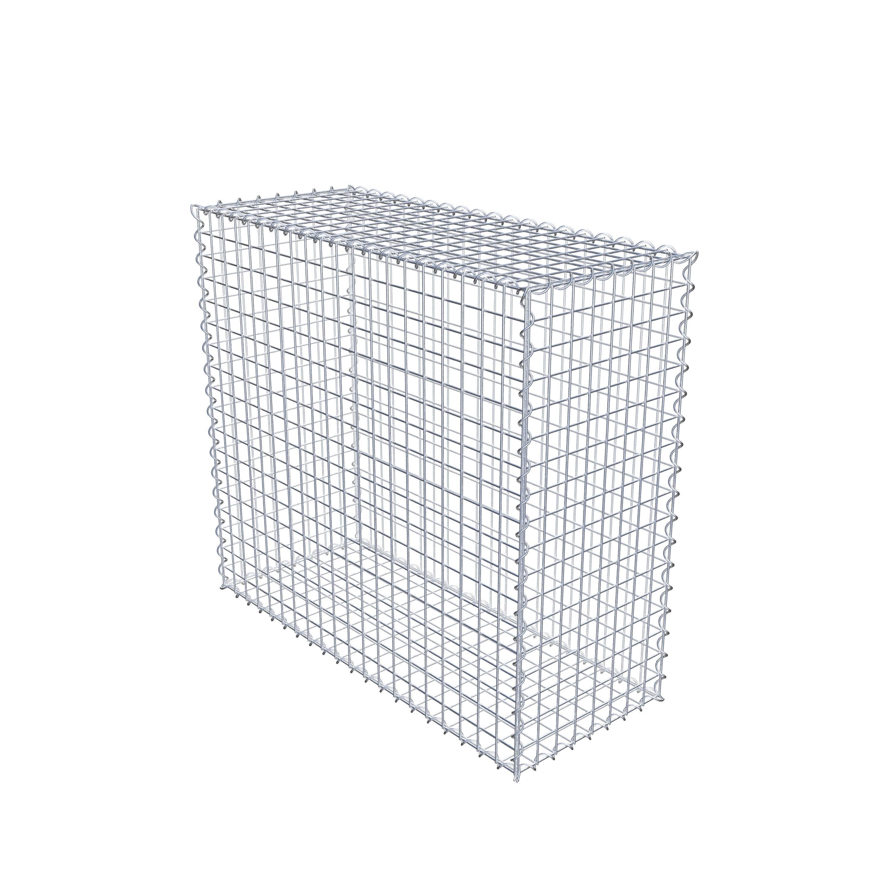 Gabion 100 cm x 90 cm x 40 cm (L x H x D), mesh size 5 cm x 5 cm, spiral