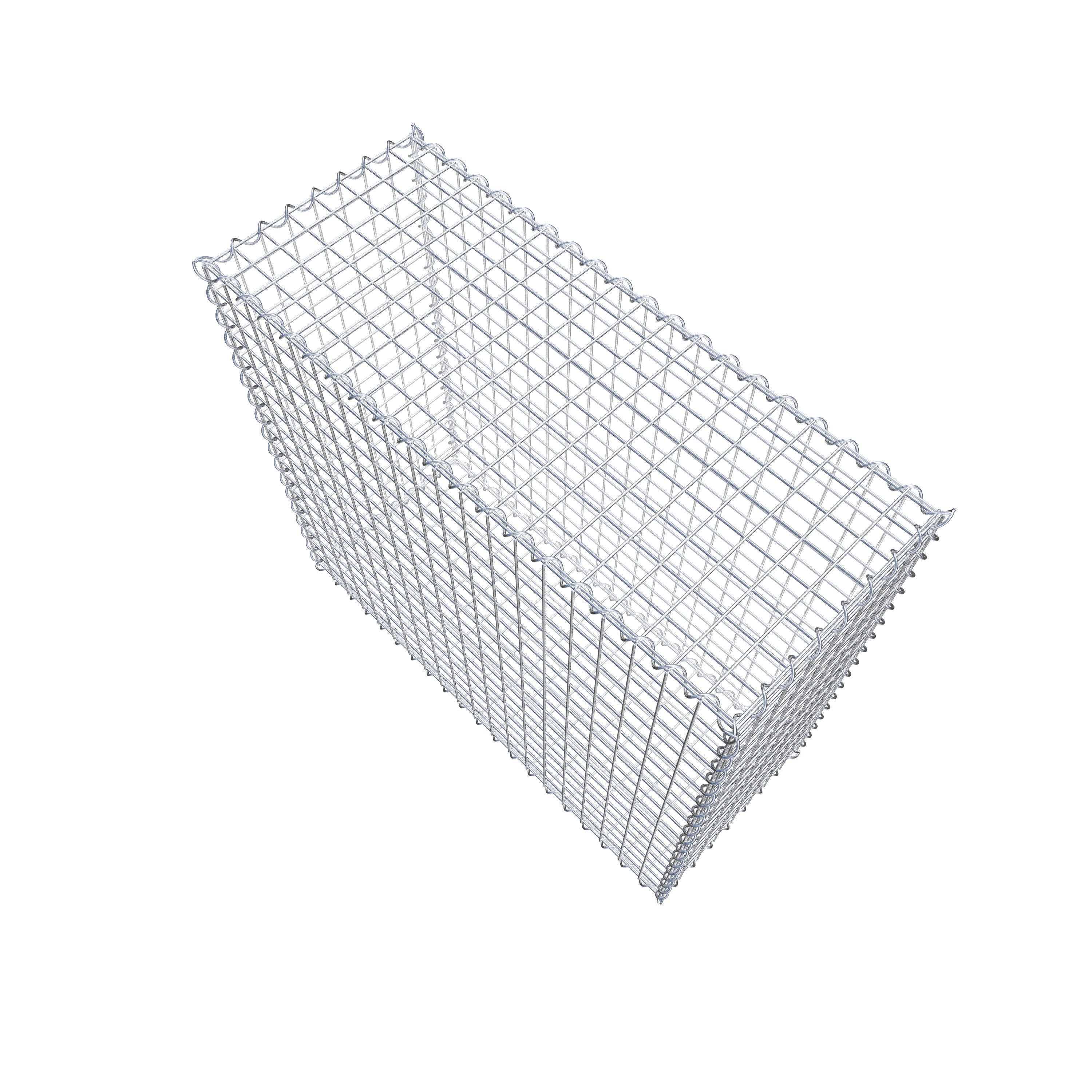 Gabion 100 cm x 90 cm x 40 cm (L x H x D), mesh size 5 cm x 5 cm, spiral