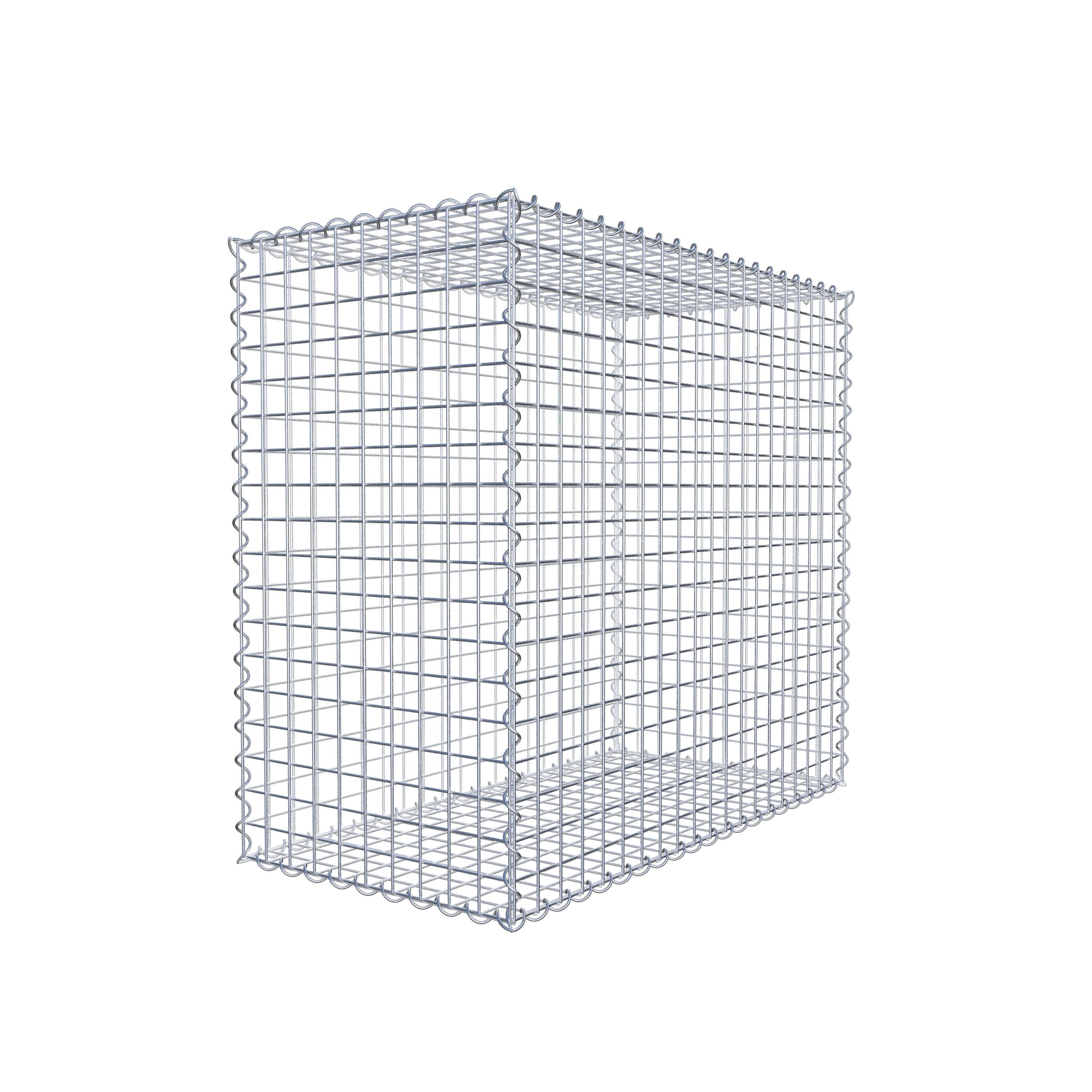 Schanskorf 100 cm x 90 cm x 50 cm (L x H x D), maaswijdte 5 cm x 5 cm, spiraalvormig