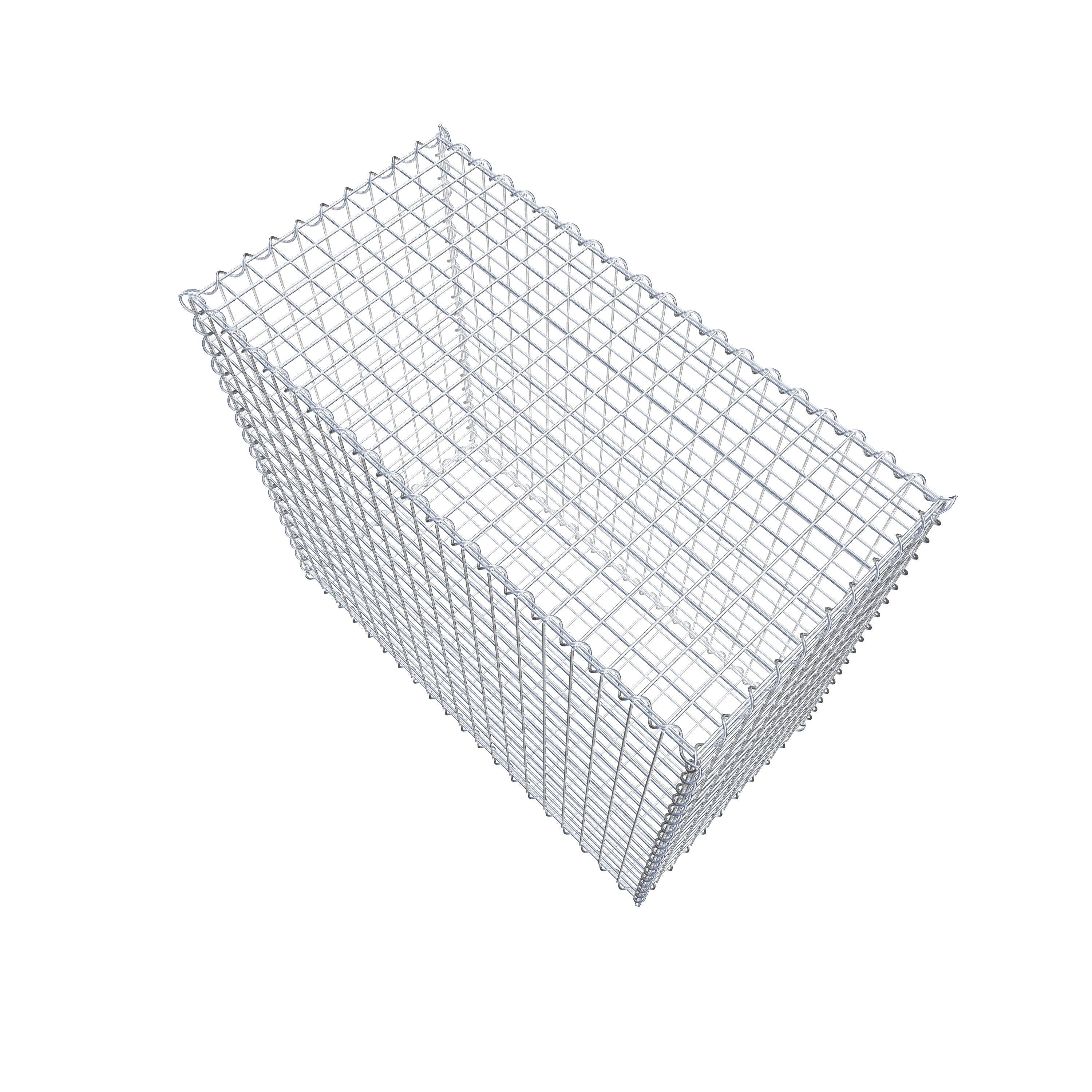 Schanskorf 100 cm x 90 cm x 50 cm (L x H x D), maaswijdte 5 cm x 5 cm, spiraalvormig