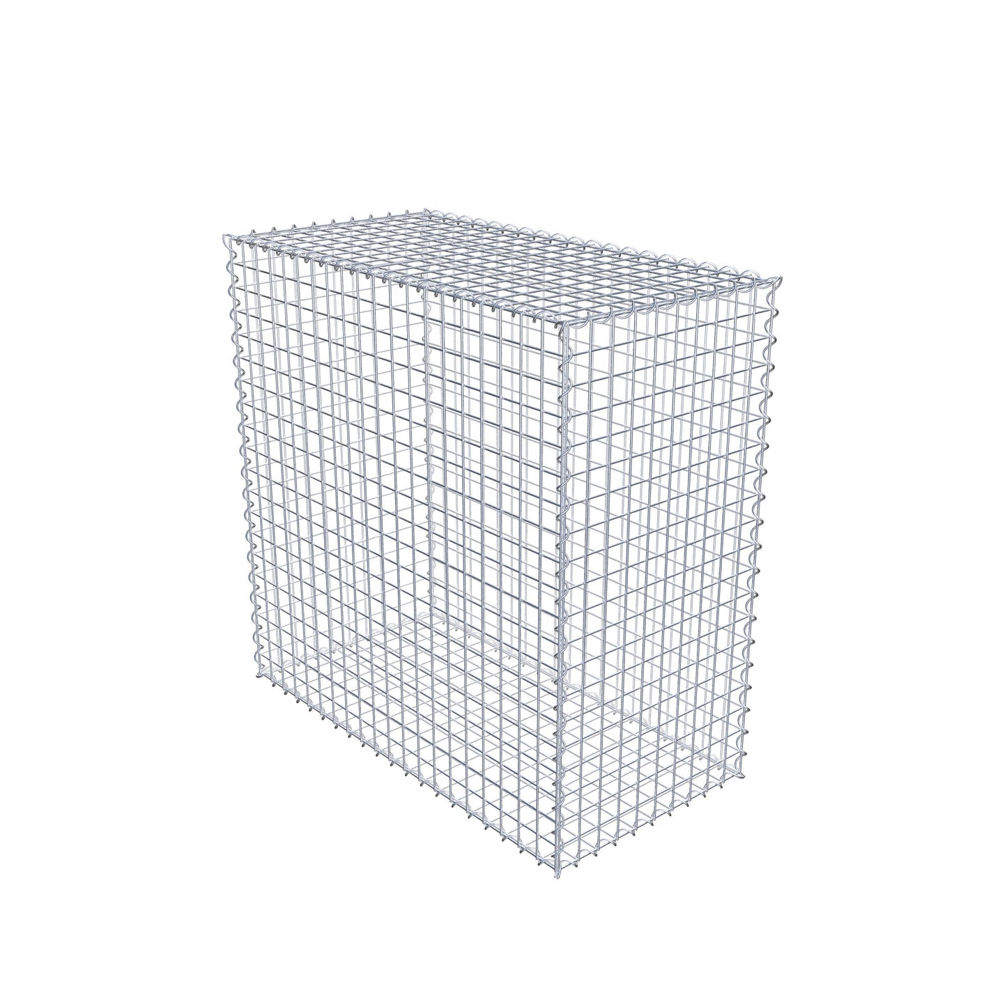 Schanskorf 100 cm x 100 cm x 50 cm (L x H x D), maaswijdte 5 cm x 5 cm, spiraalvormig