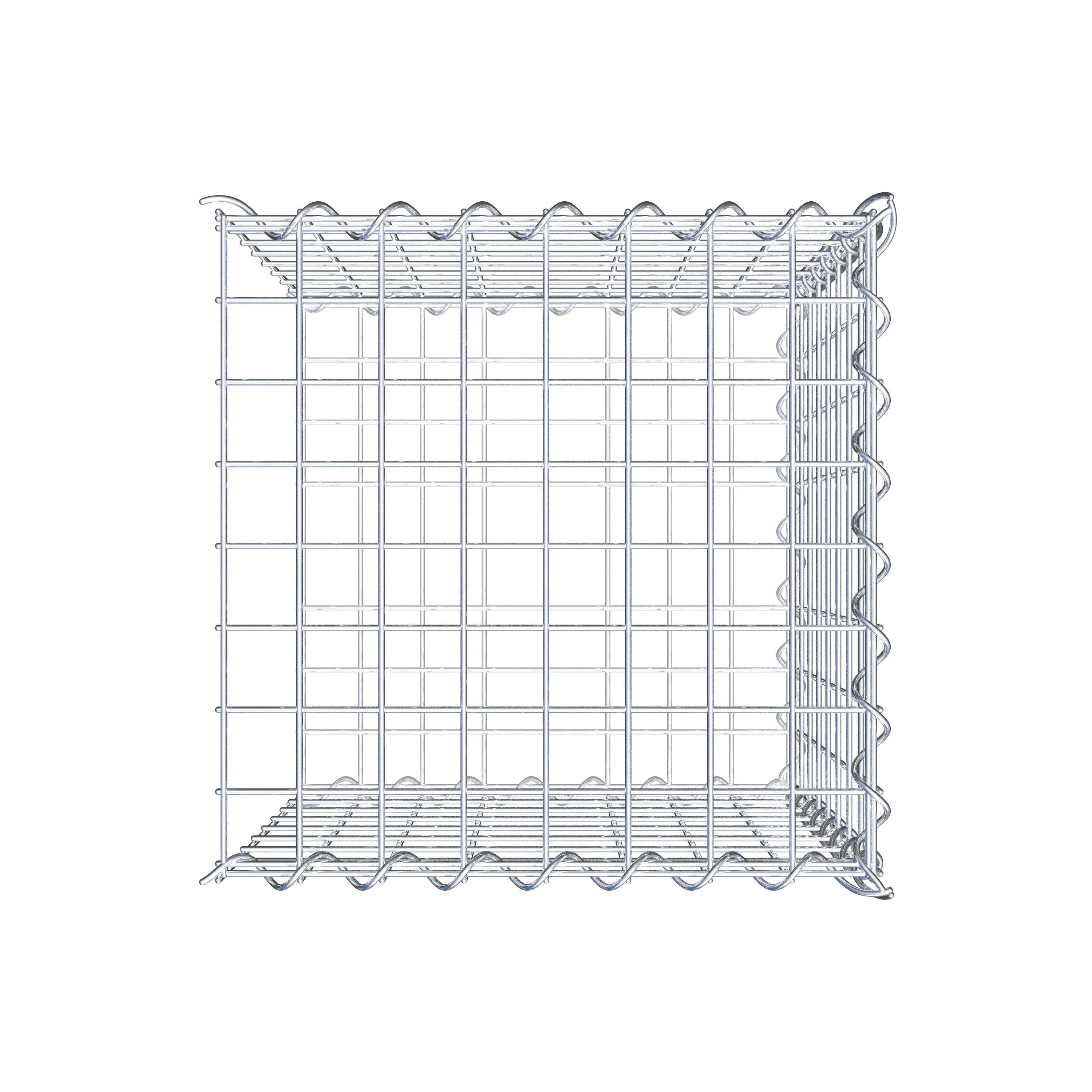 Grown-on gabion type 2 40 cm x 40 cm x 40 cm (L x H x D), mesh size 5 cm x 5 cm, spiral