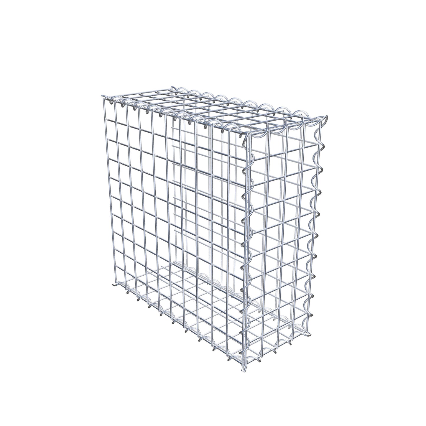 Opvokset gabion type 2 50 cm x 50 cm x 20 cm (L x H x D), maskestørrelse 5 cm x 5 cm, spiral