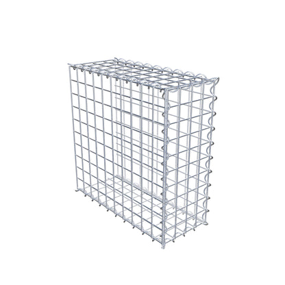 Opvokset gabion type 2 50 cm x 50 cm x 20 cm (L x H x D), maskestørrelse 5 cm x 5 cm, spiral