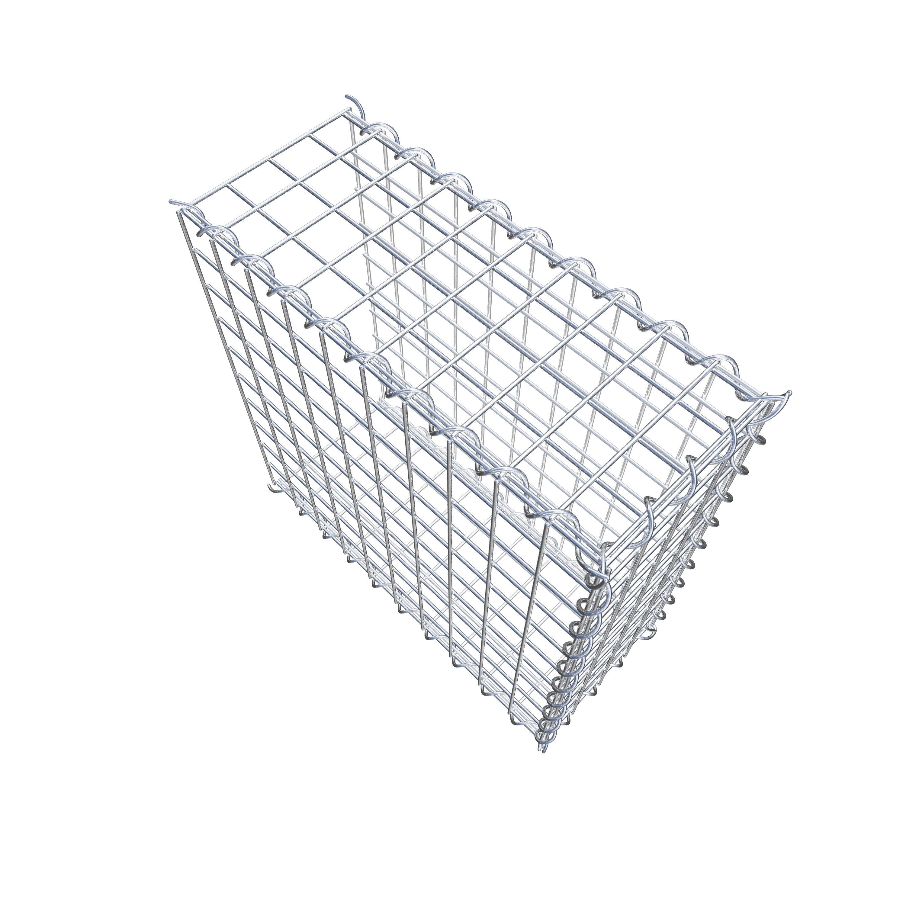 Gabião tipo 2 50 cm x 50 cm x 20 cm (C x A x P), malhagem 5 cm x 5 cm, espiral