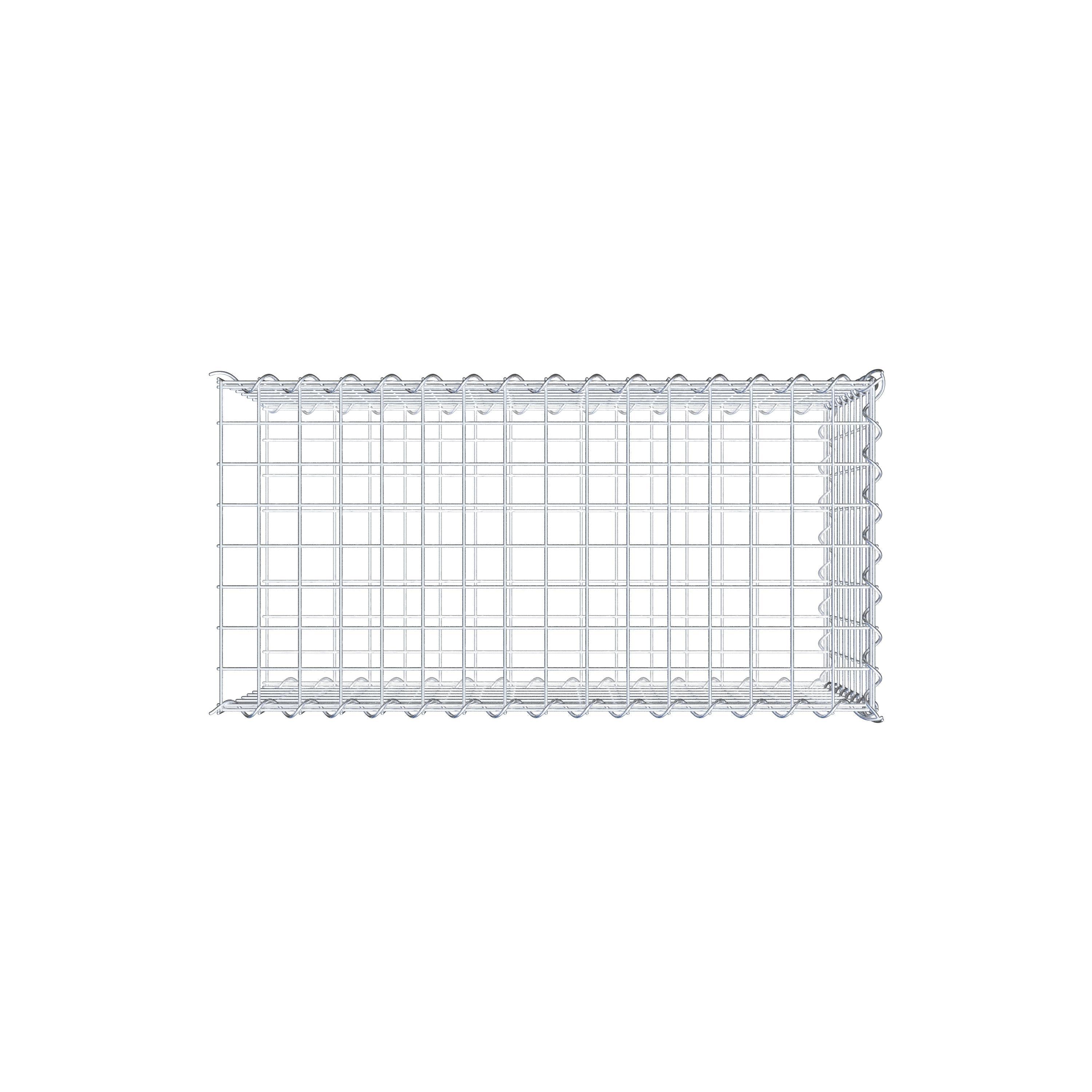 Grown-on gabion type 2 80 cm x 40 cm x 40 cm (L x H x D), mesh size 5 cm x 5 cm, spiral