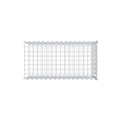 Grown-on gabion type 2 80 cm x 40 cm x 40 cm (L x H x D), mesh size 5 cm x 5 cm, spiral