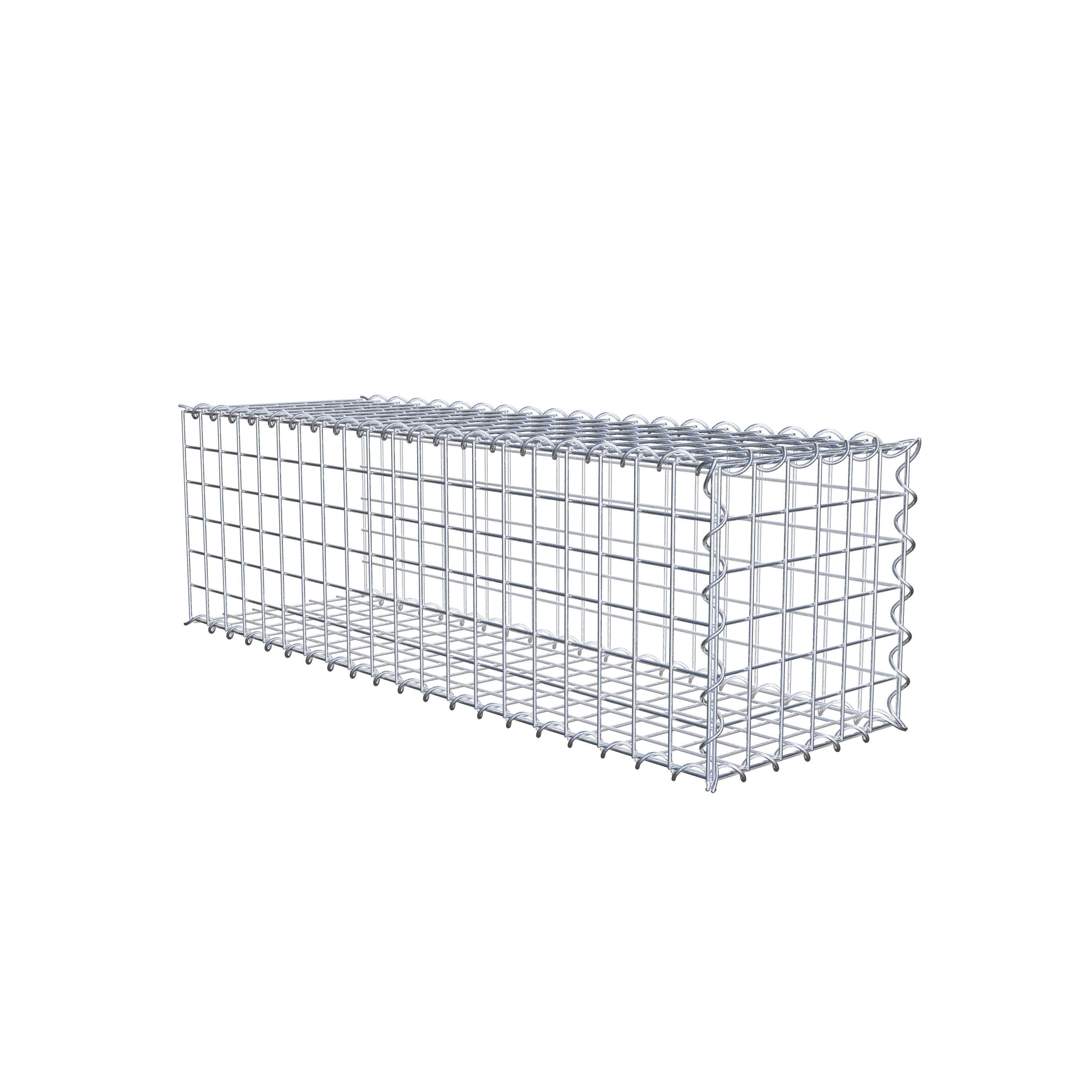 Opvokset gabion type 2 100 cm x 30 cm x 30 cm (L x H x D), maskestørrelse 5 cm x 5 cm, spiral